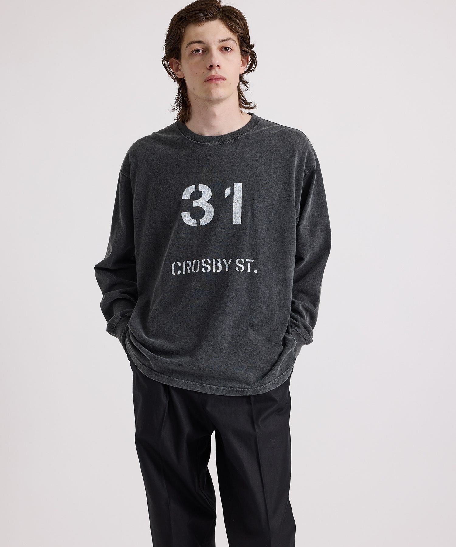 Crosby Stencil Print Relaxed LS Tee