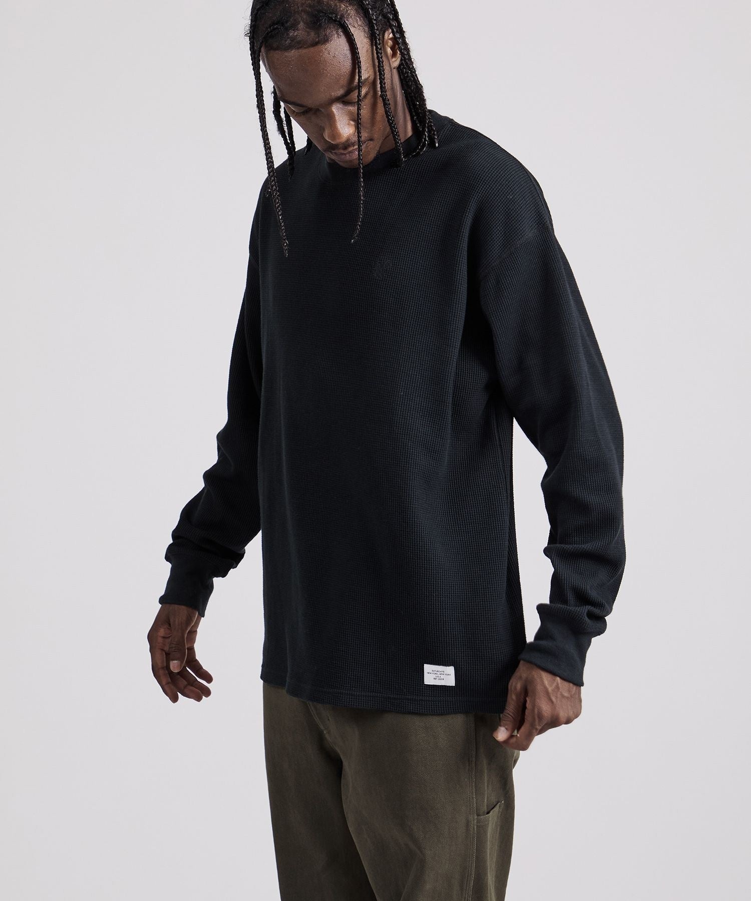 Alex Waffle Relaxed LS Tee