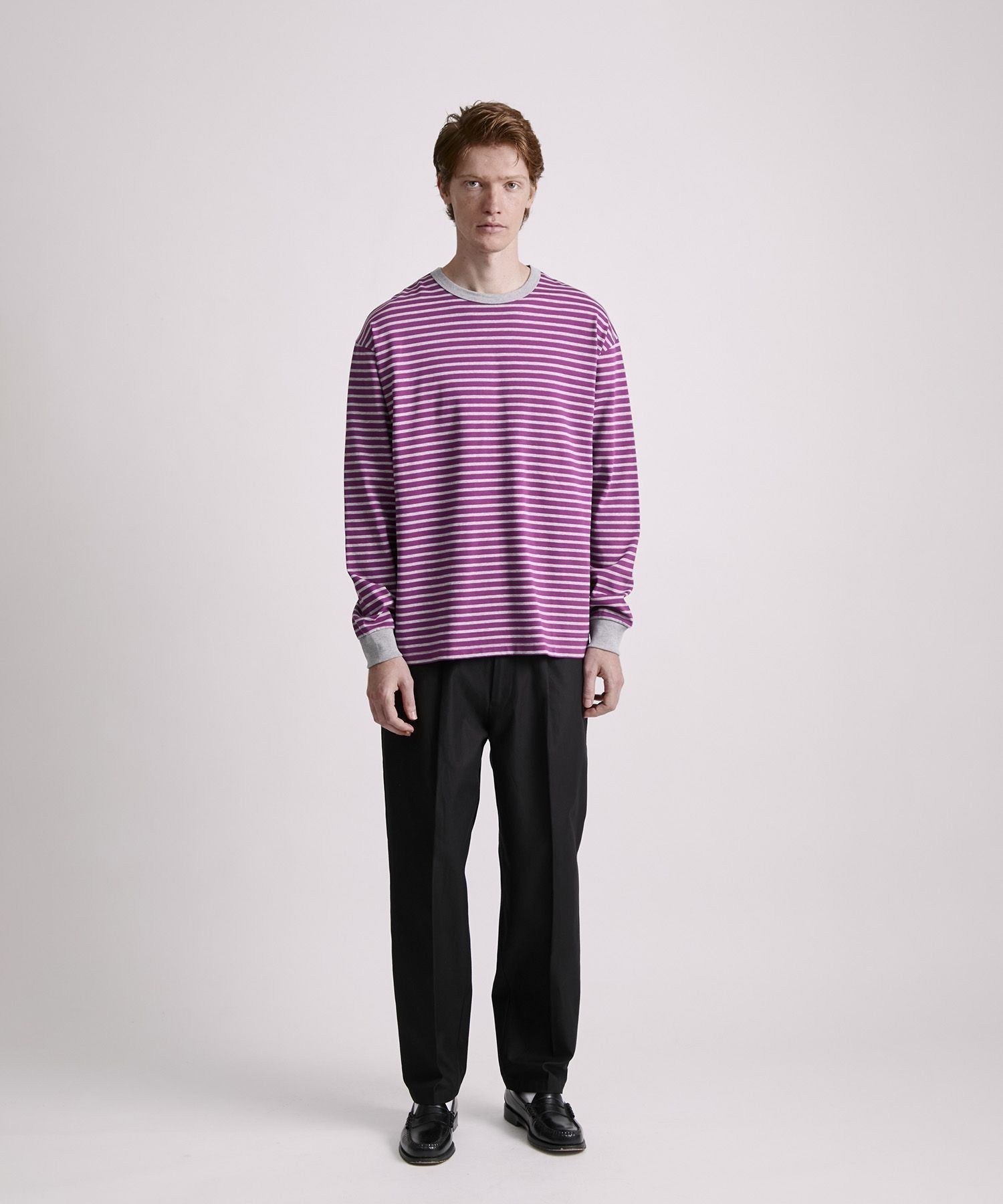 Striped Ringer Relaxed LS Tee