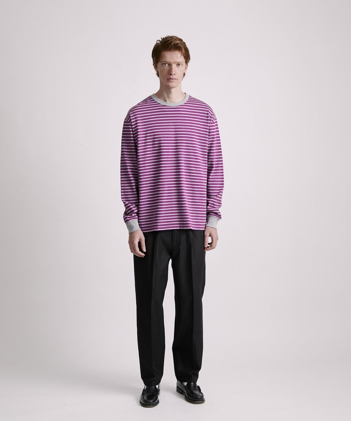 Striped Ringer Relaxed LS Tee