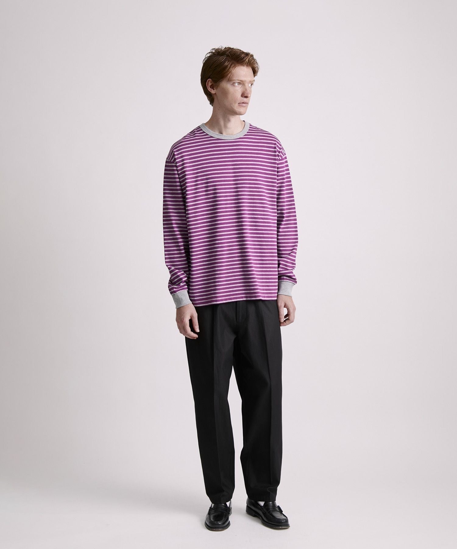 Striped Ringer Relaxed LS Tee