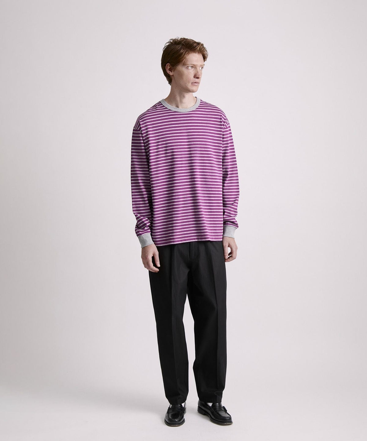 Striped Ringer Relaxed LS Tee