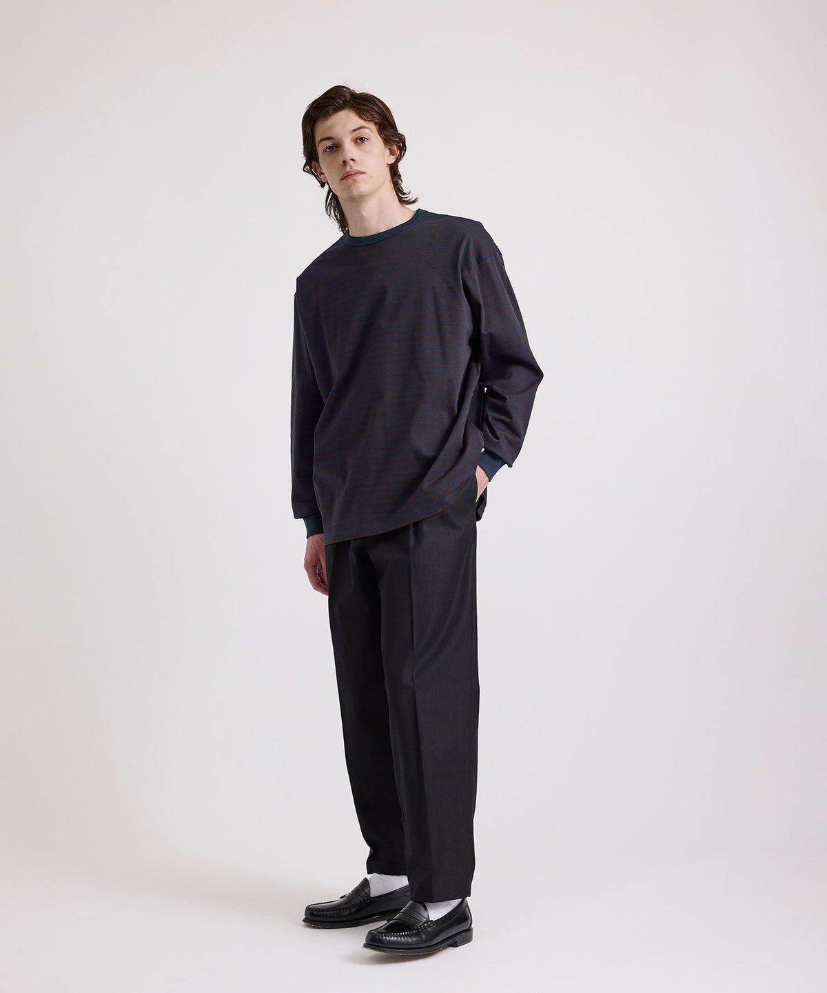 Striped Ringer Relaxed LS Tee