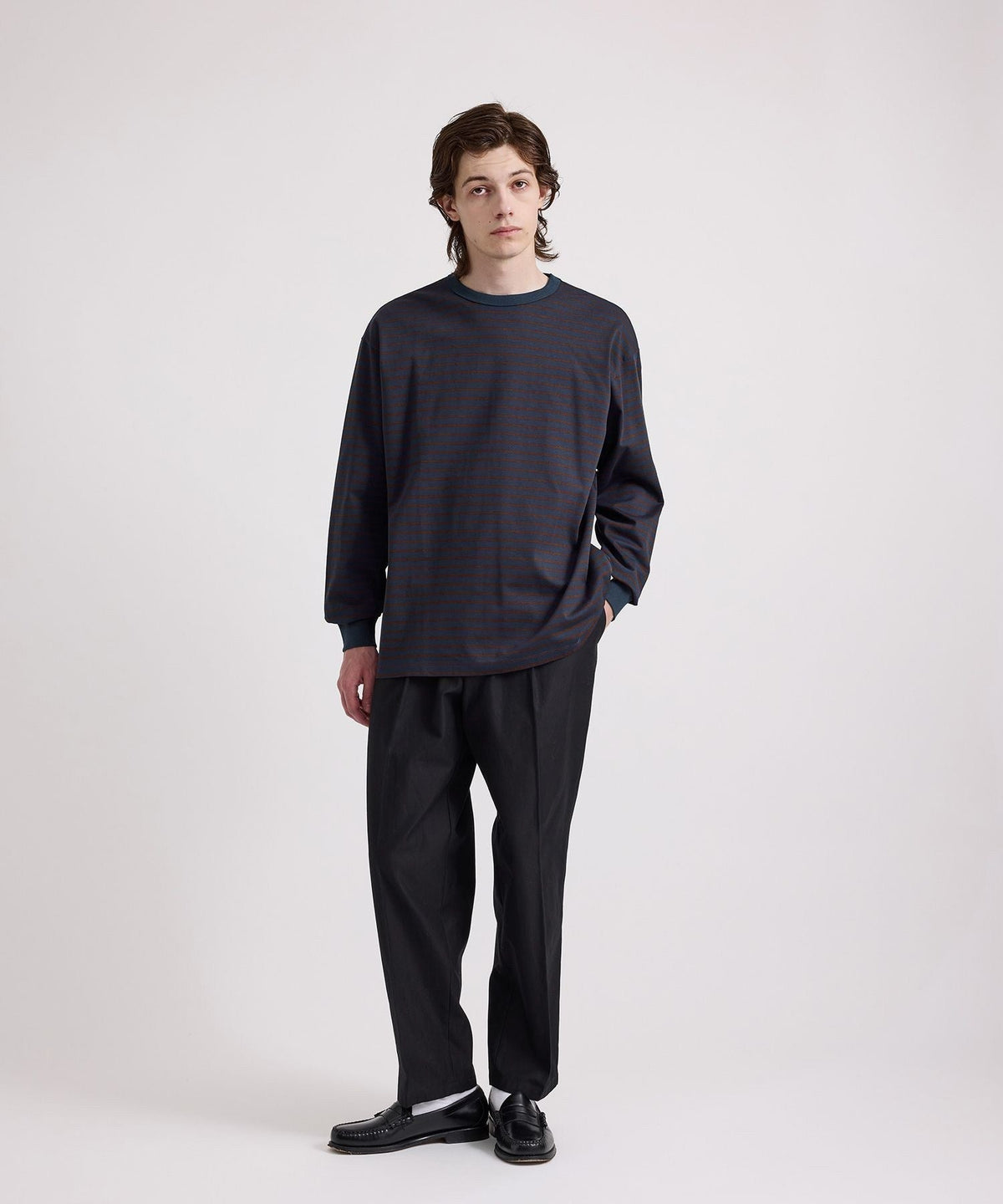 Striped Ringer Relaxed LS Tee