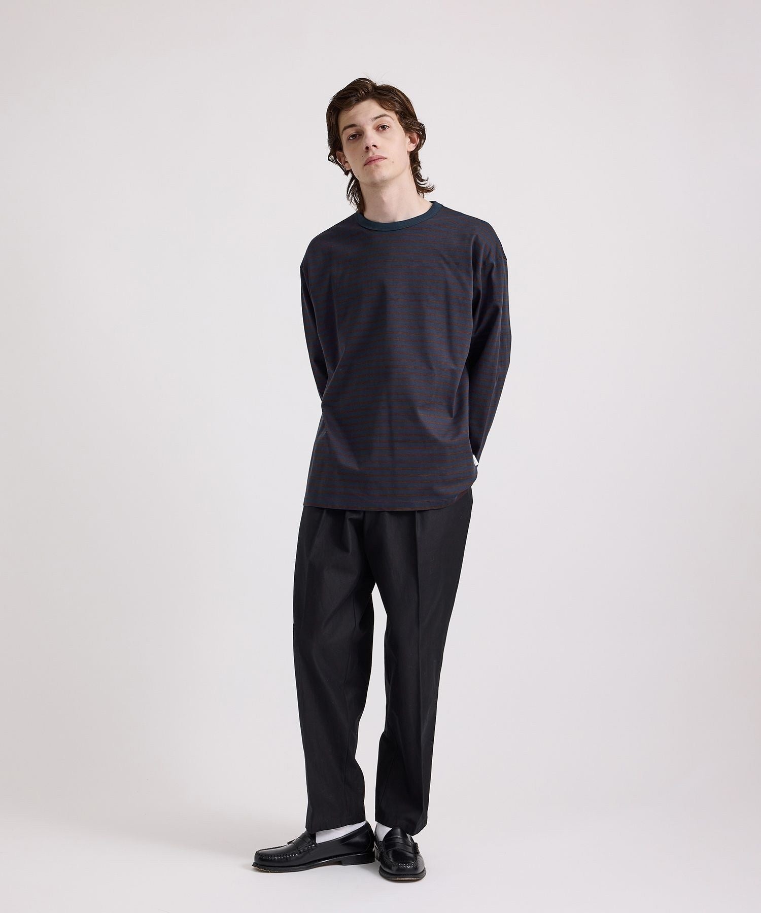 Striped Ringer Relaxed LS Tee