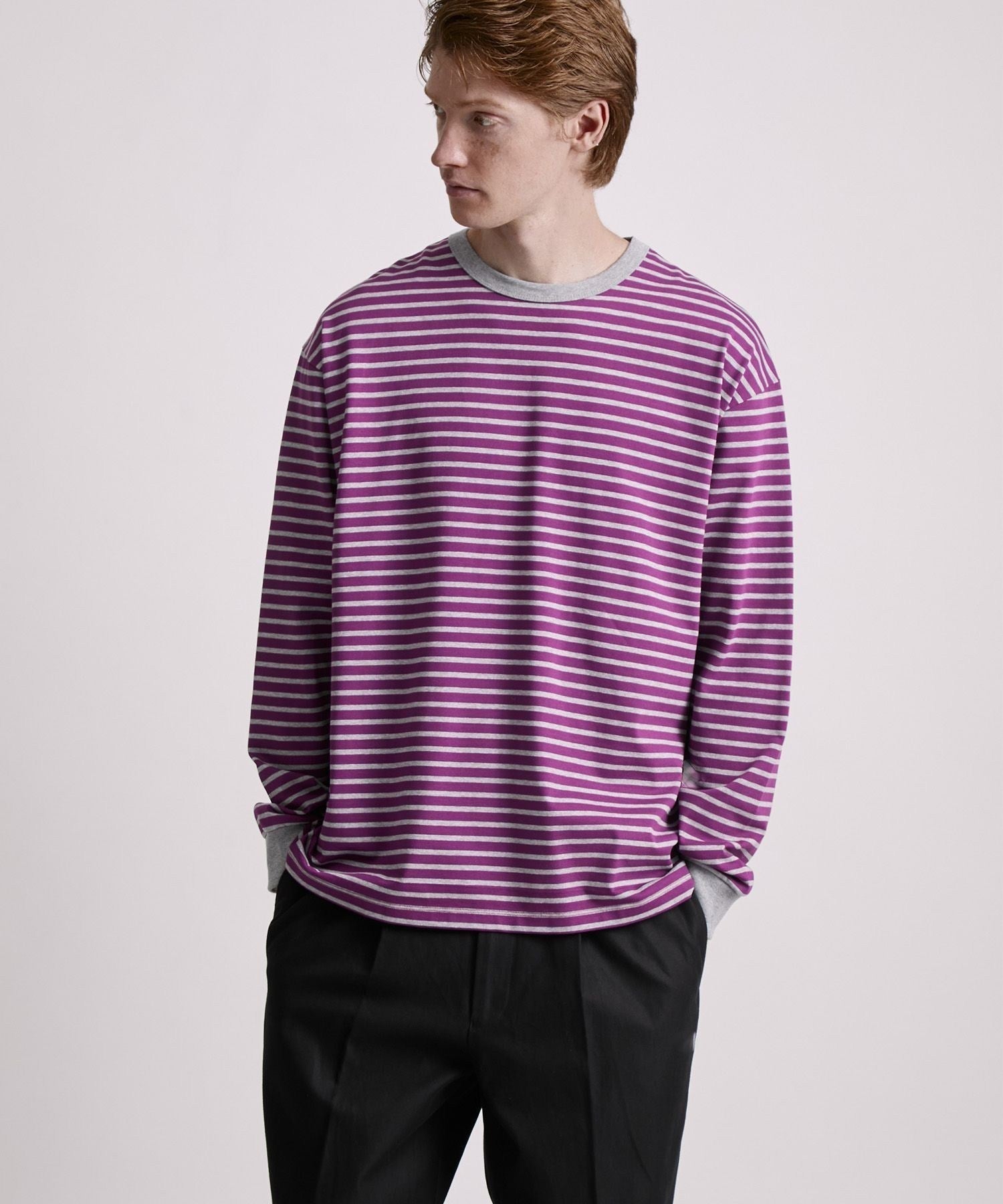 Striped Ringer Relaxed LS Tee