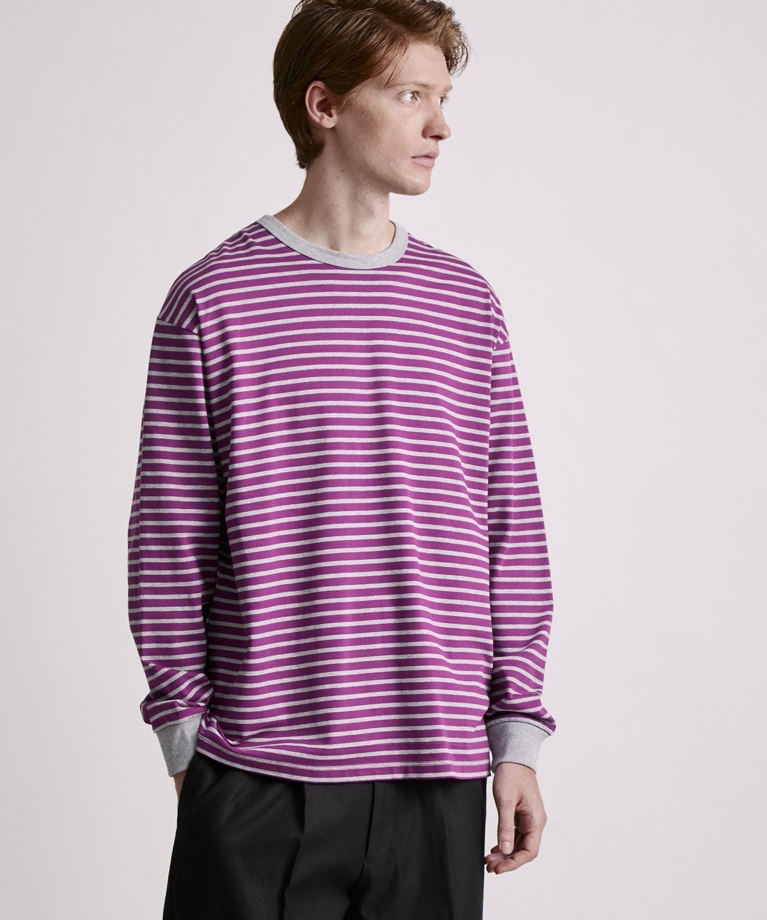 Striped Ringer Relaxed LS Tee