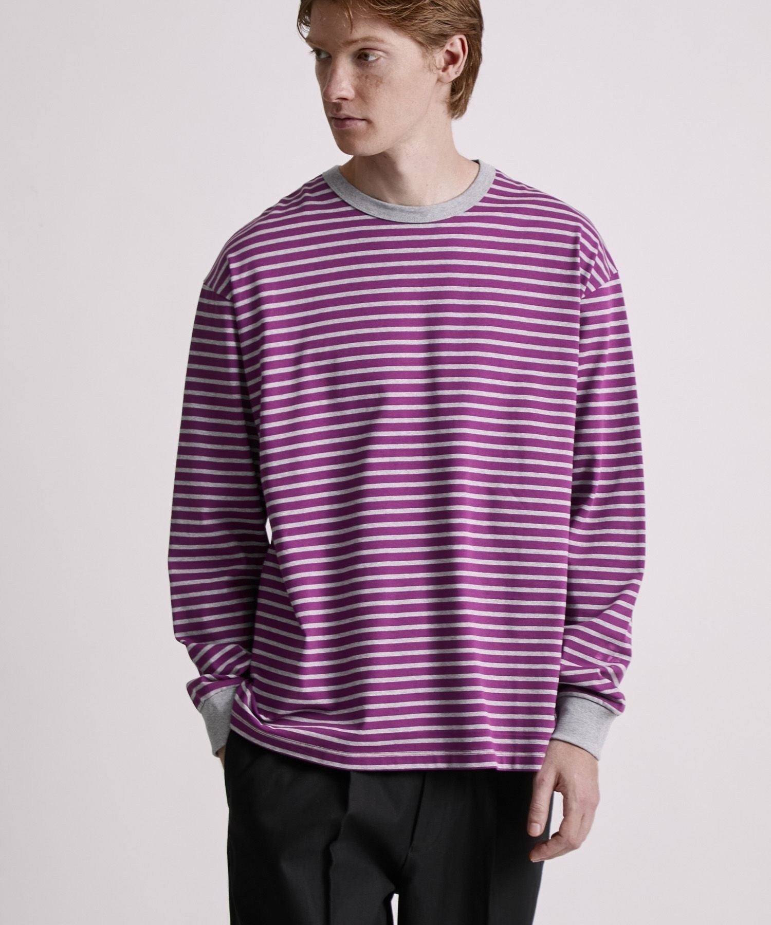 Striped Ringer Relaxed LS Tee
