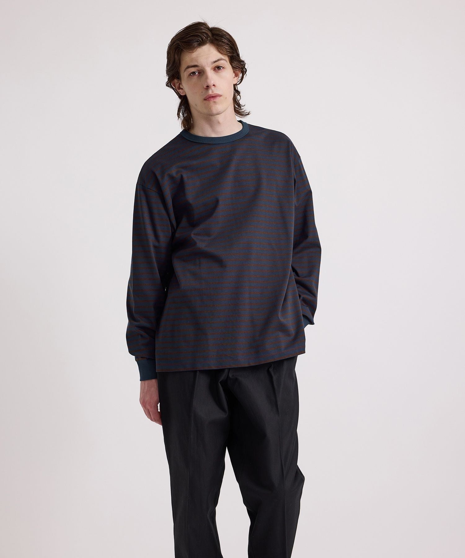 Striped Ringer Relaxed LS Tee