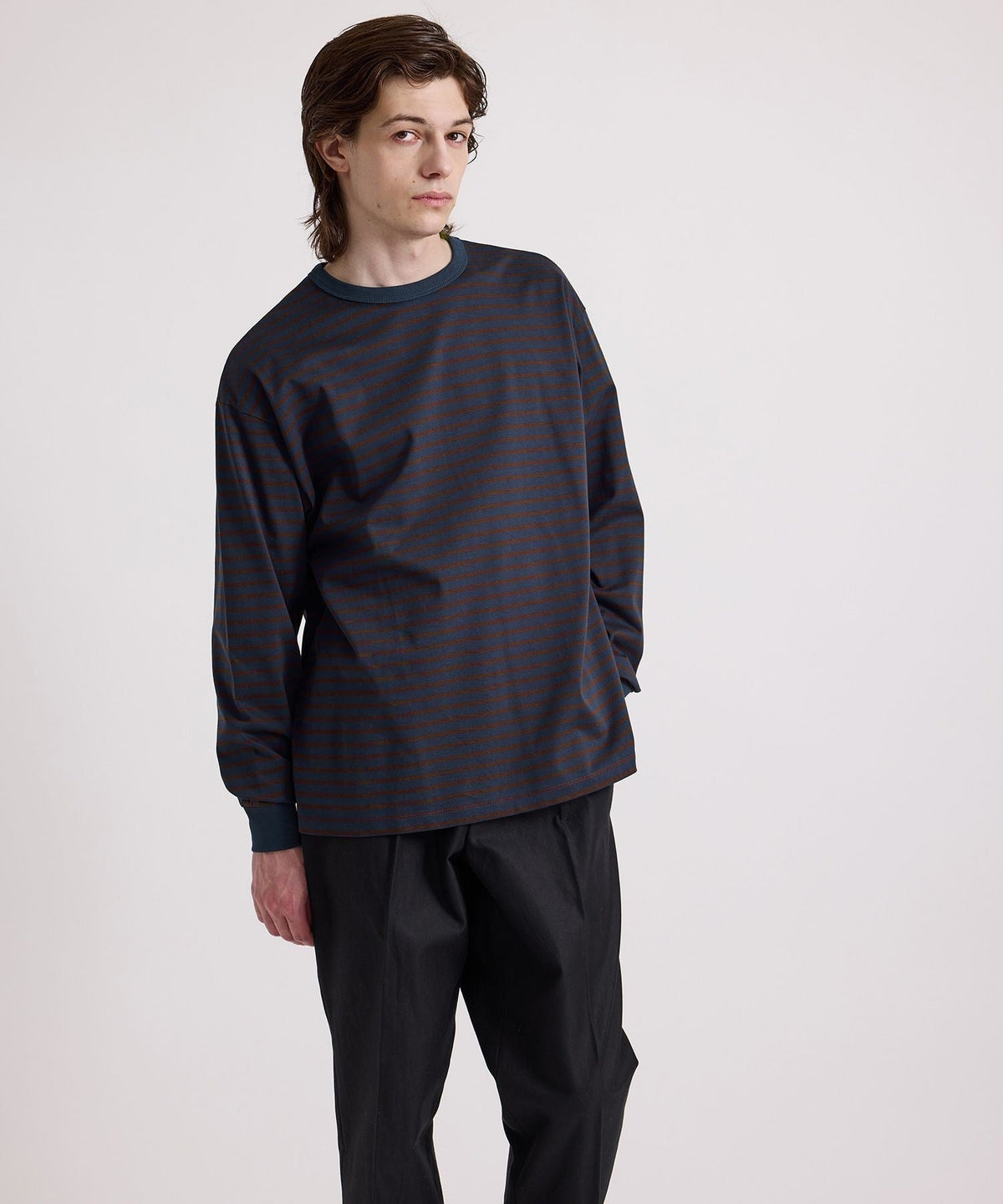Striped Ringer Relaxed LS Tee