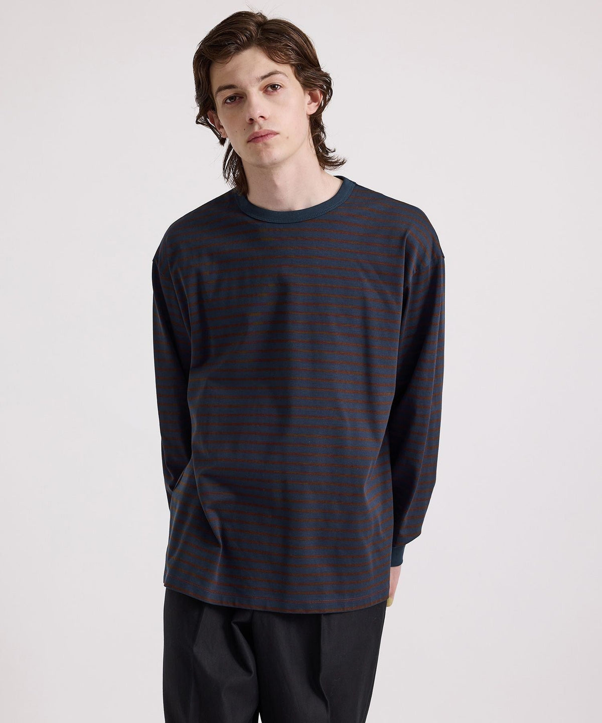 Striped Ringer Relaxed LS Tee