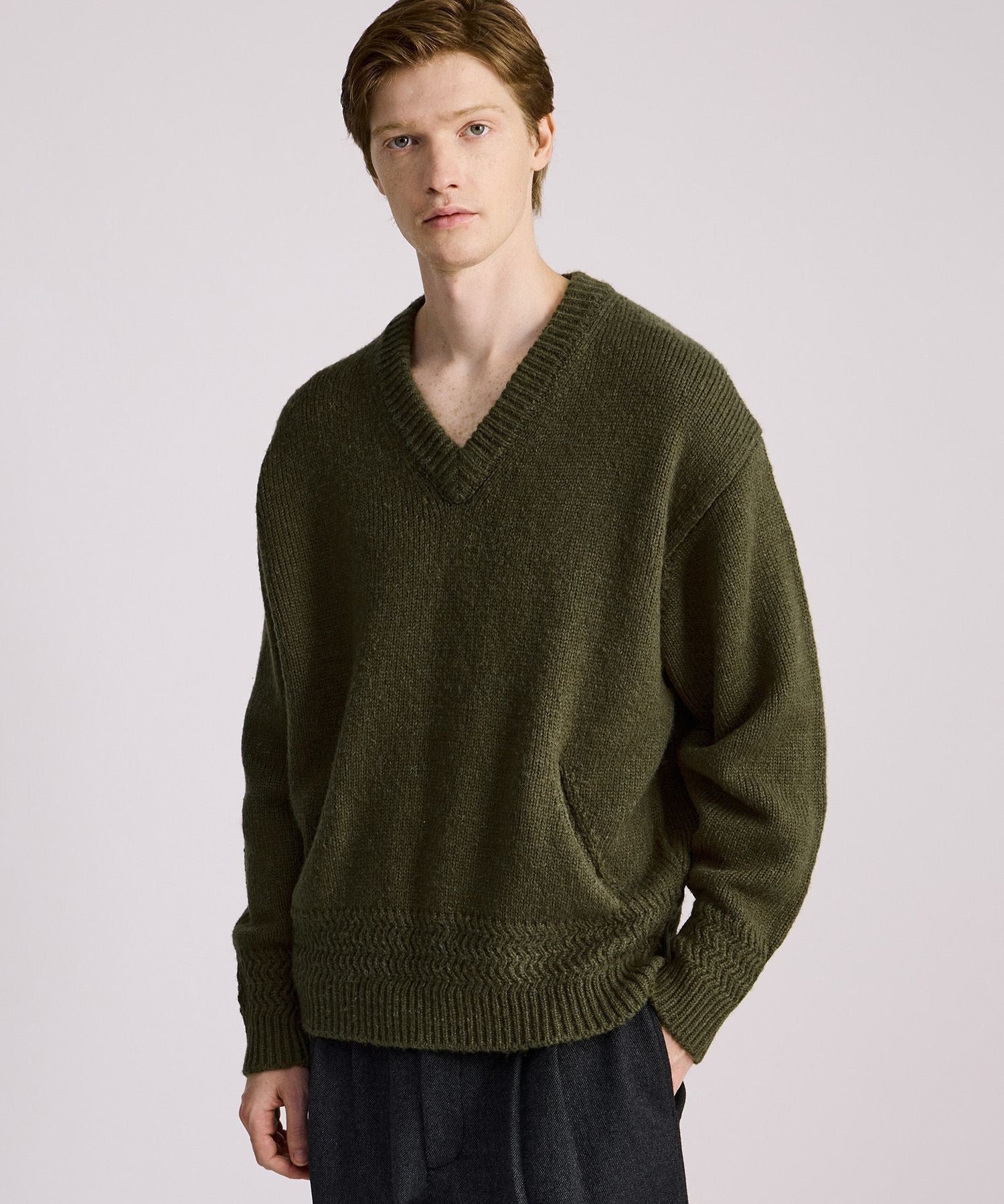 Nicholas Low Gage V Neck Sweater | Saturdays NYC Japan