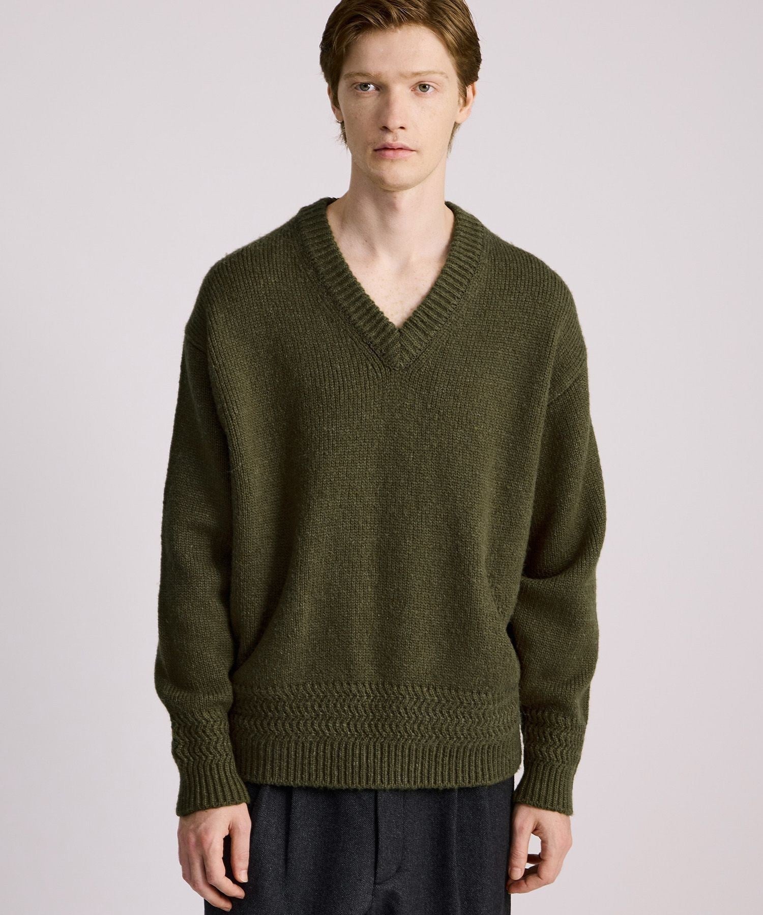 Nicholas Low Gage V Neck Sweater | Saturdays NYC Japan