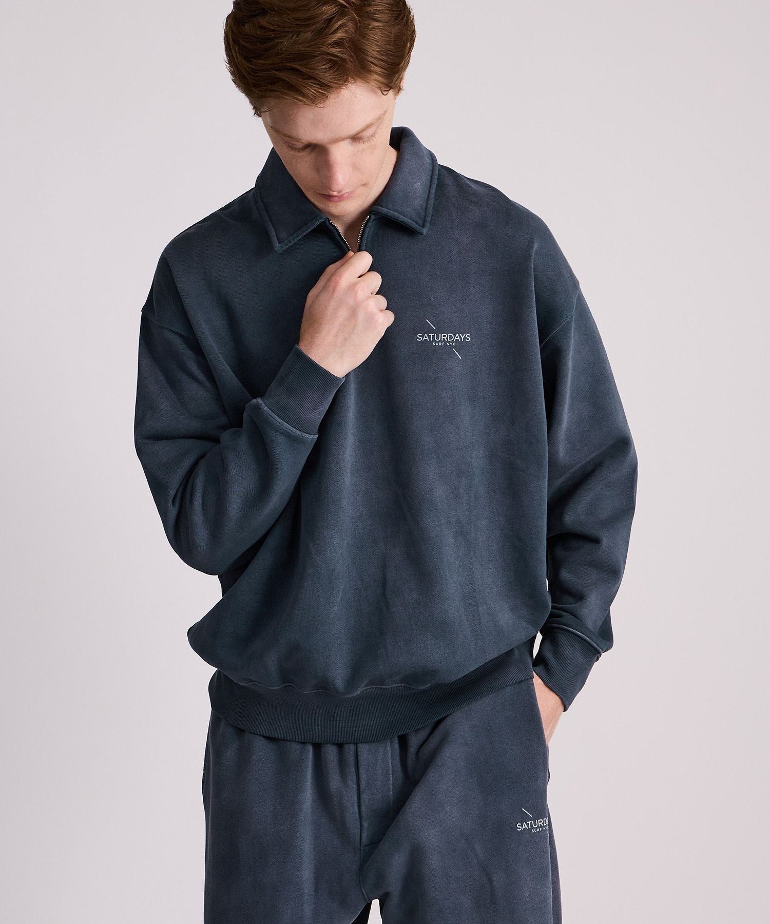 Mott Relaxed Quarter Zip Surf Sweatshirt