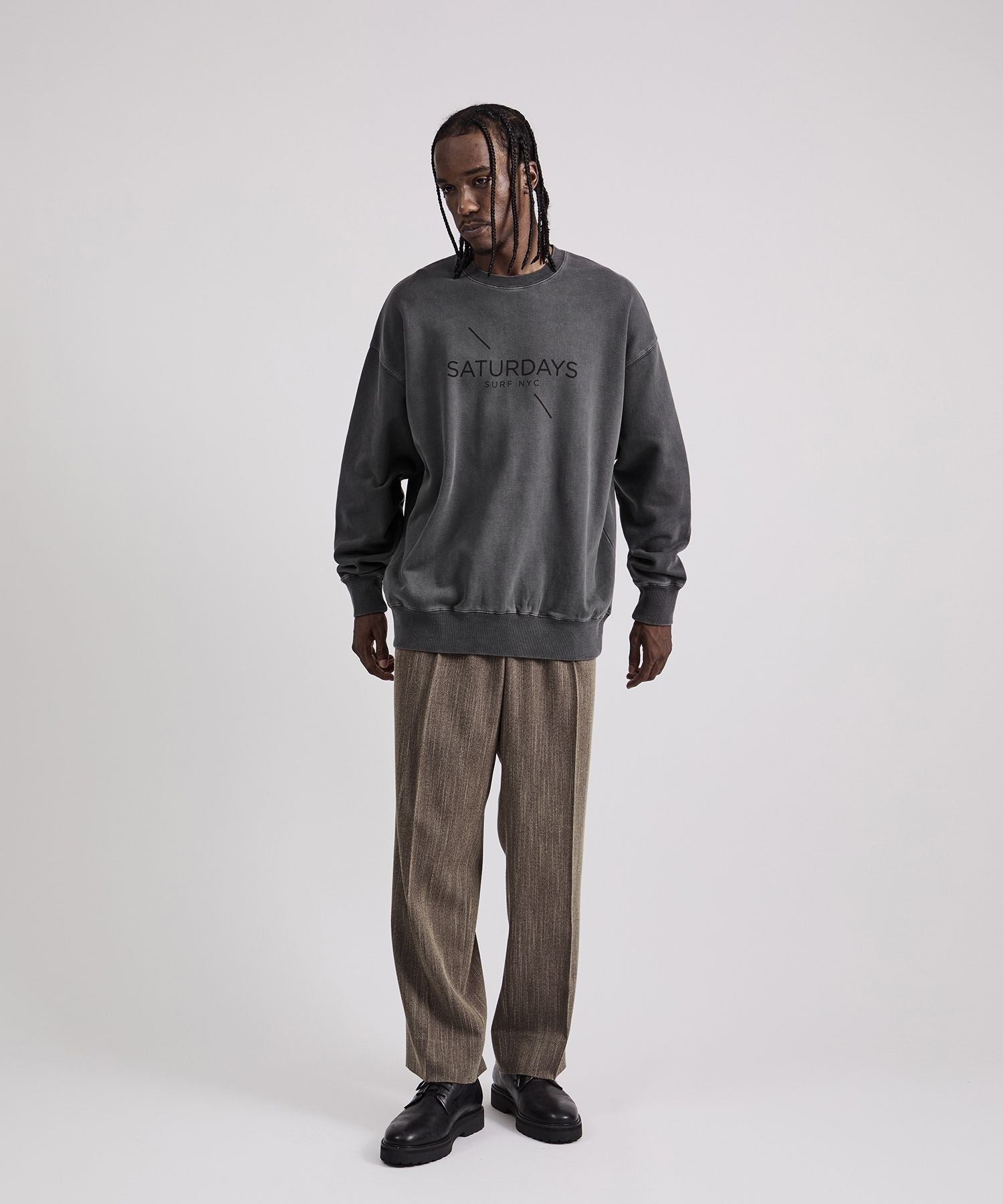 George Tweed Two Tuck Pant