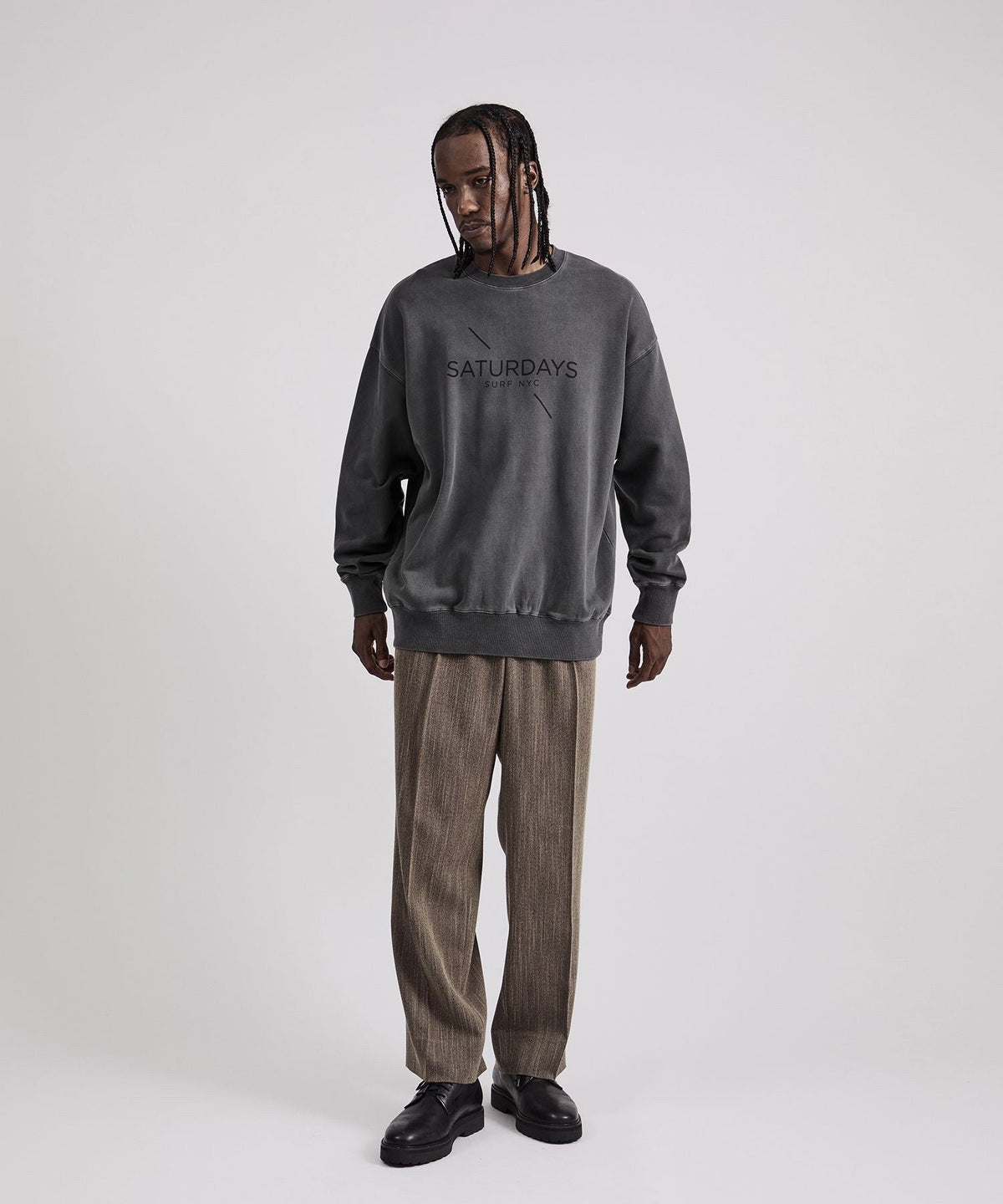 George Tweed Two Tuck Pant