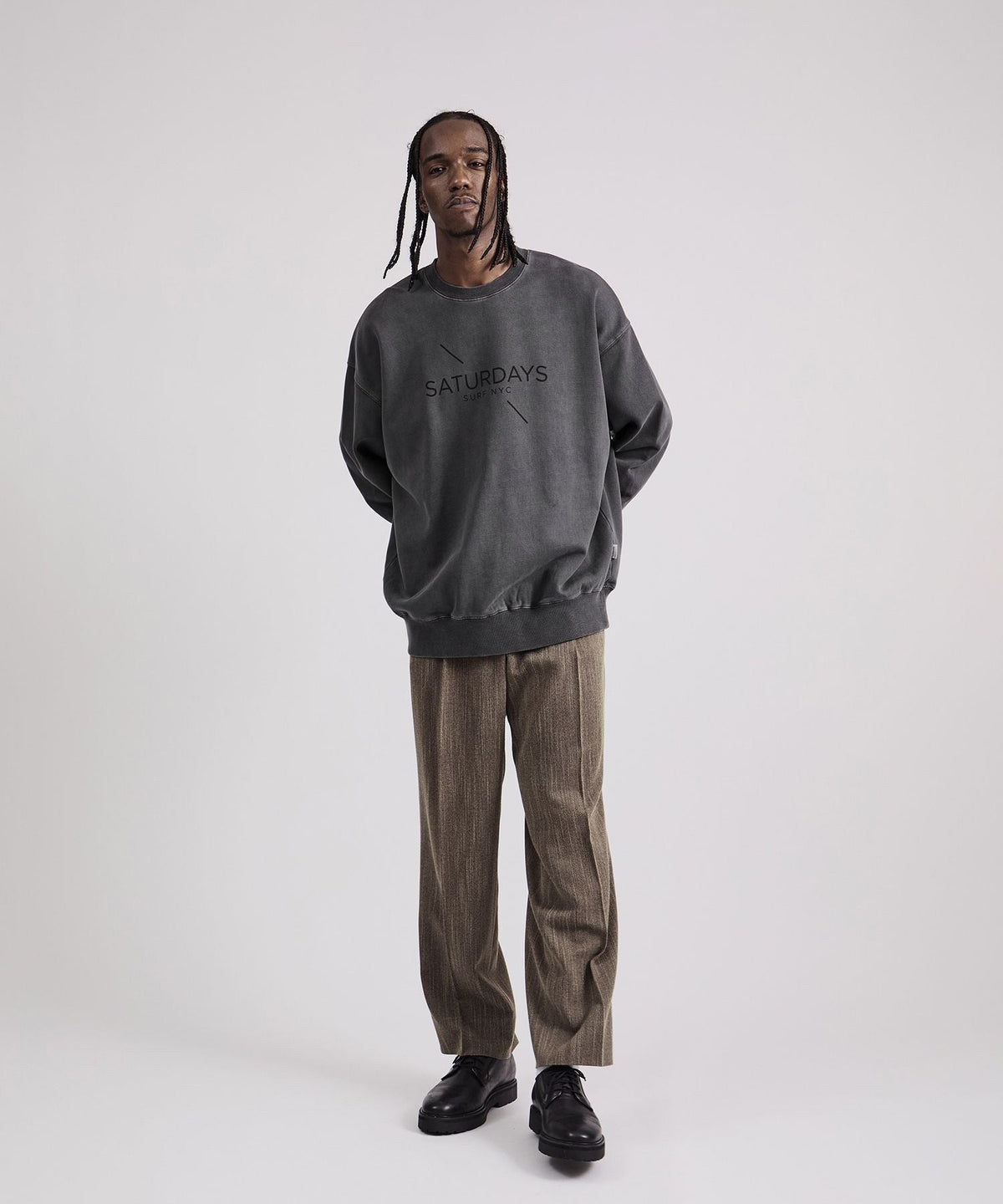 George Tweed Two Tuck Pant