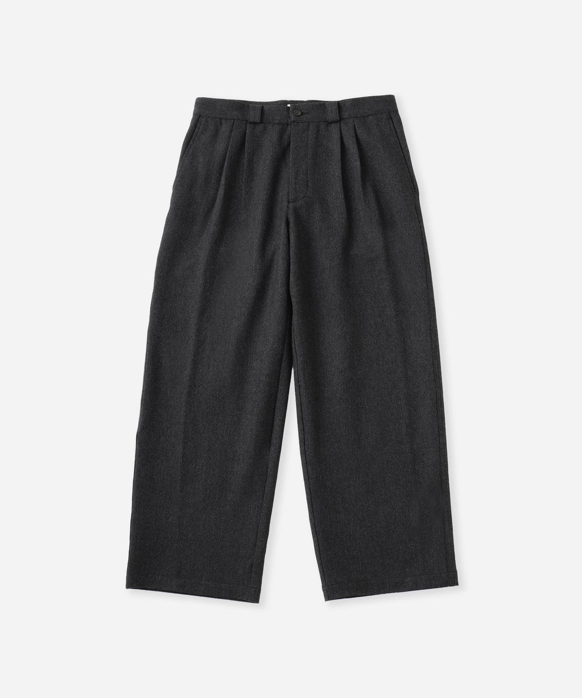 George Wool Wide Two Tuck Pant
