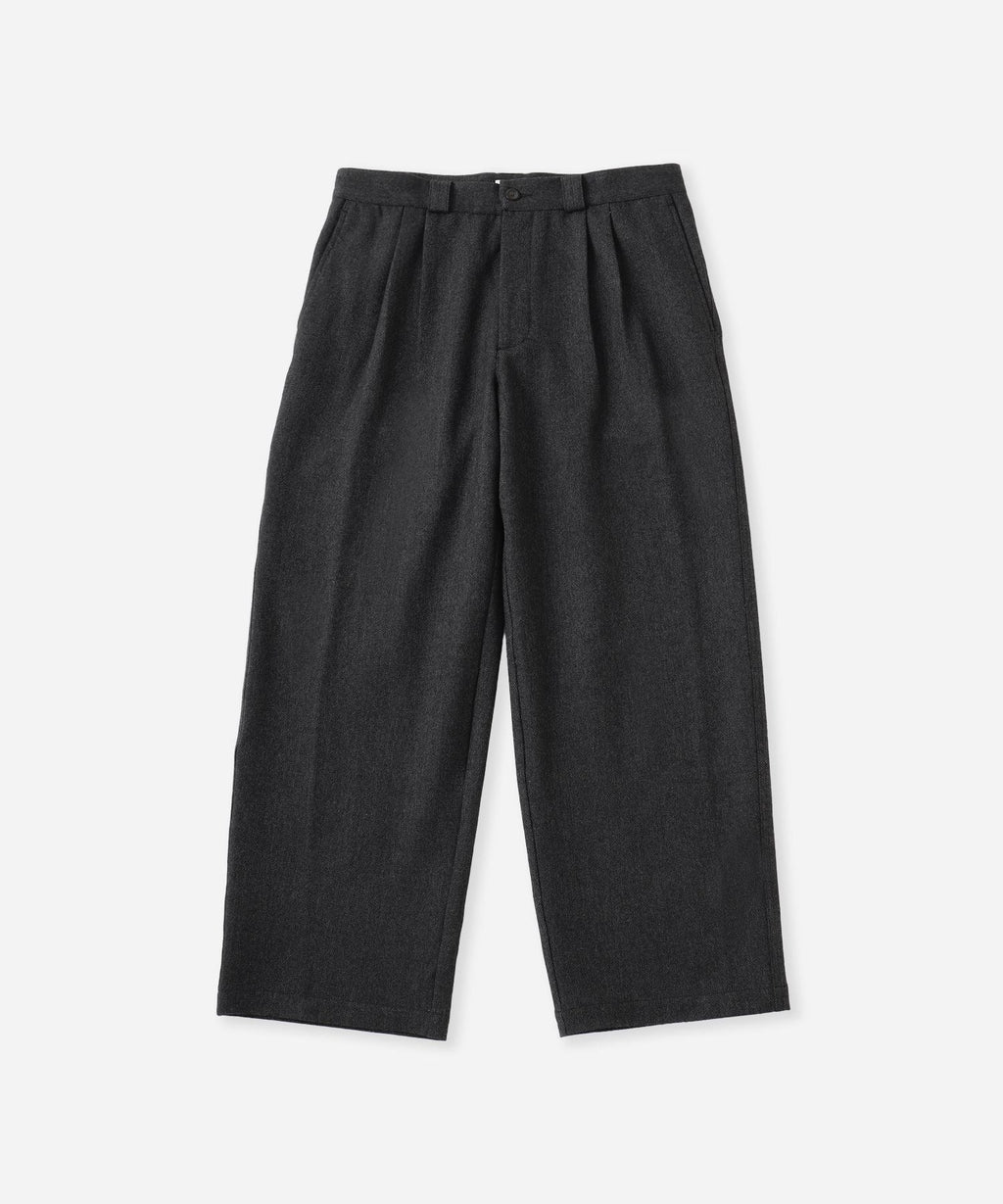 George Wool Wide Two Tuck Pant