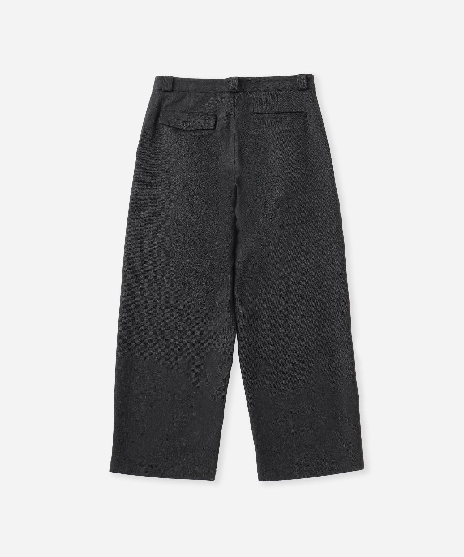 George Wool Wide Two Tuck Pant