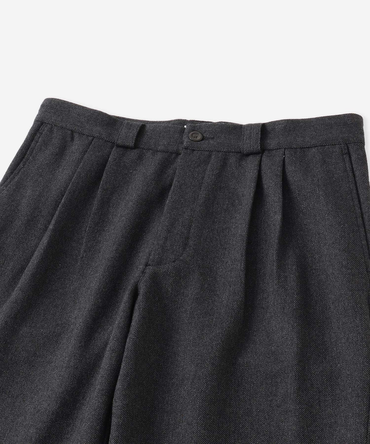George Wool Wide Two Tuck Pant