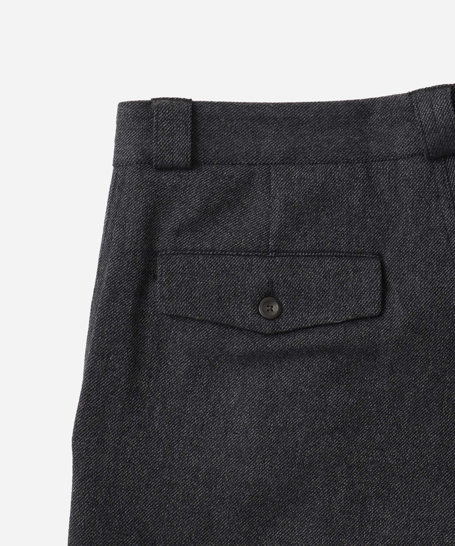George Wool Wide Two Tuck Pant