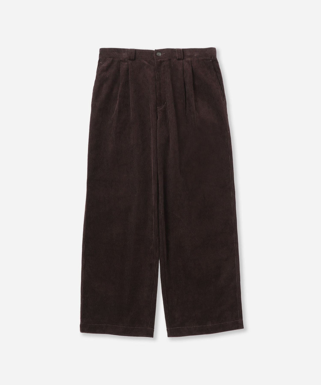 George Corduroy Wide Two Tuck Pants