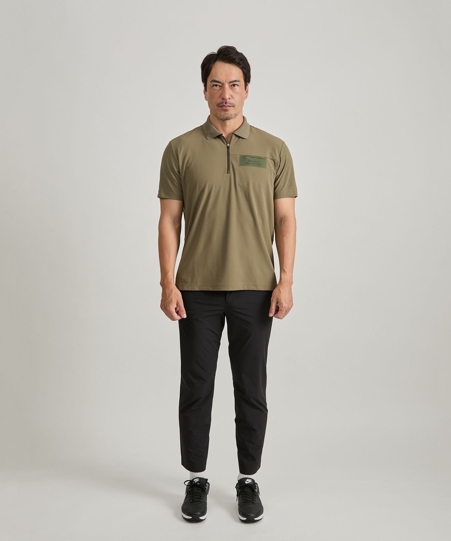 36G MicroPique SS Half Zip Polo