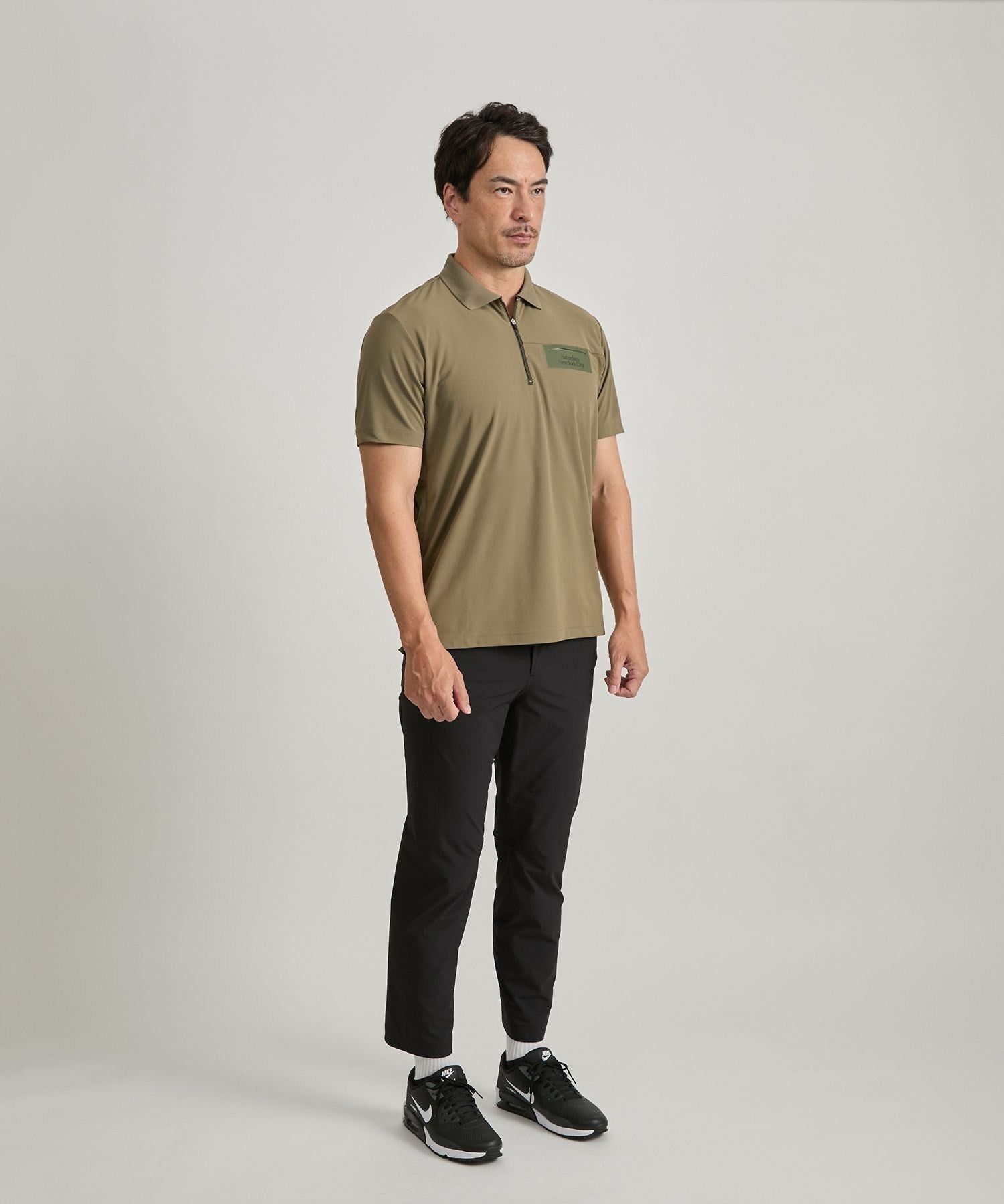 36G MicroPique SS Half Zip Polo