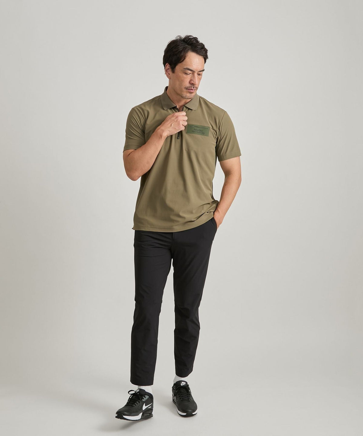 36G MicroPique SS Half Zip Polo