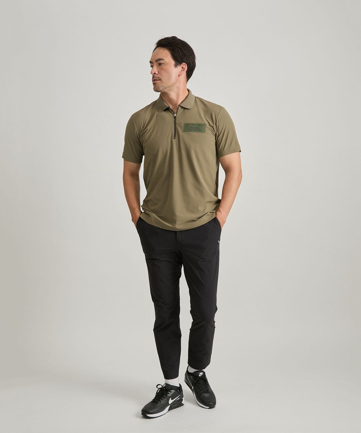 36G MicroPique SS Half Zip Polo