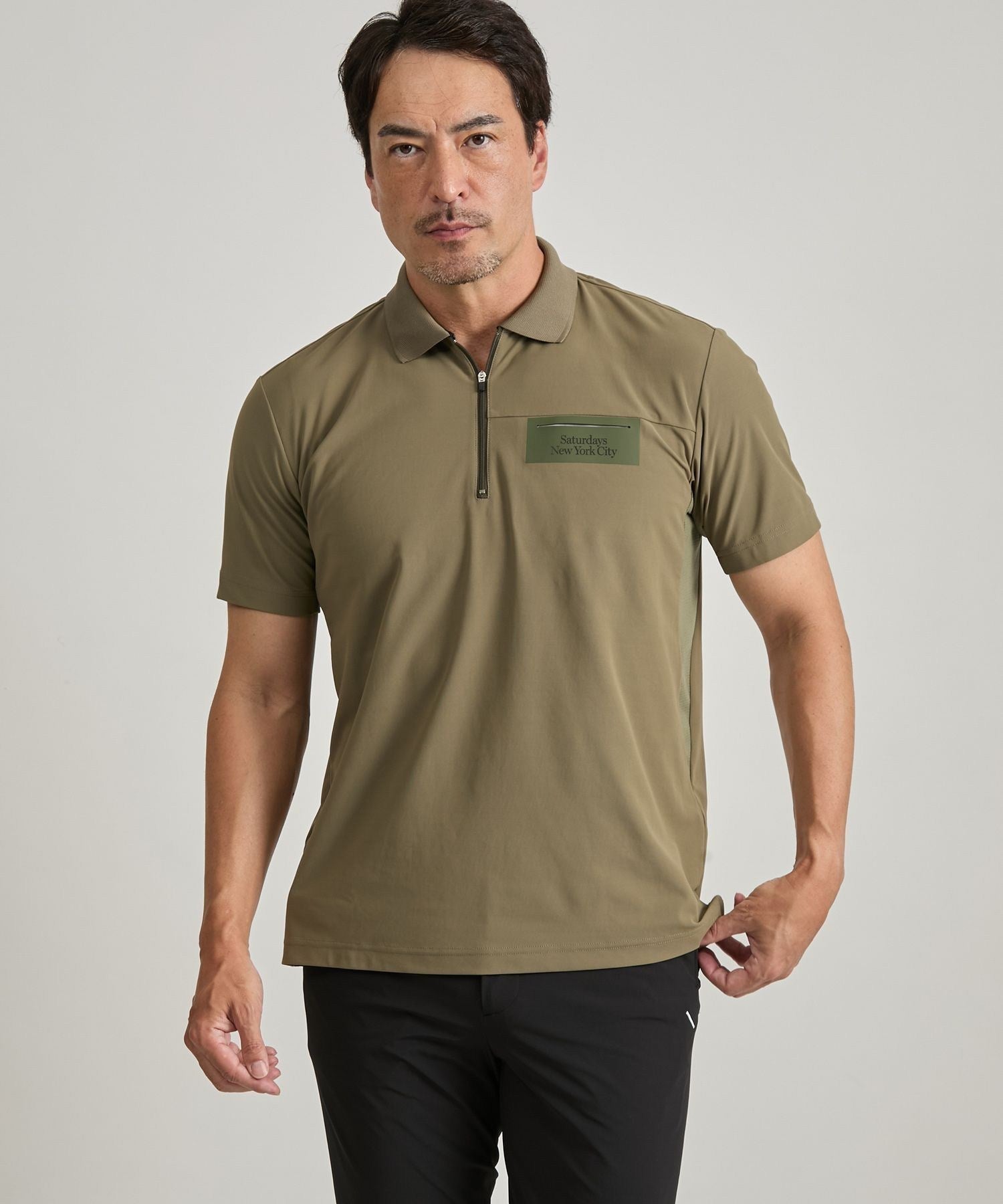 36G MicroPique SS Half Zip Polo