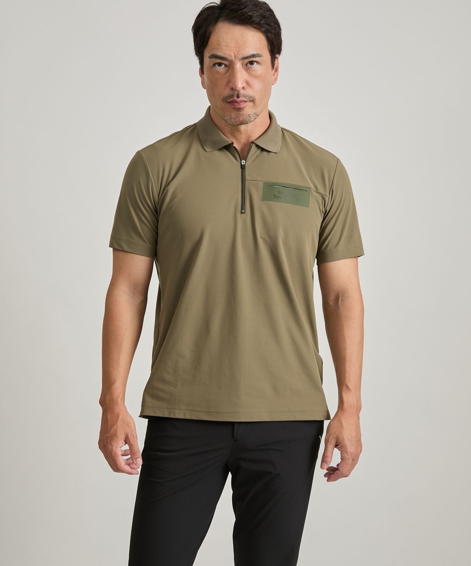 36G MicroPique SS Half Zip Polo