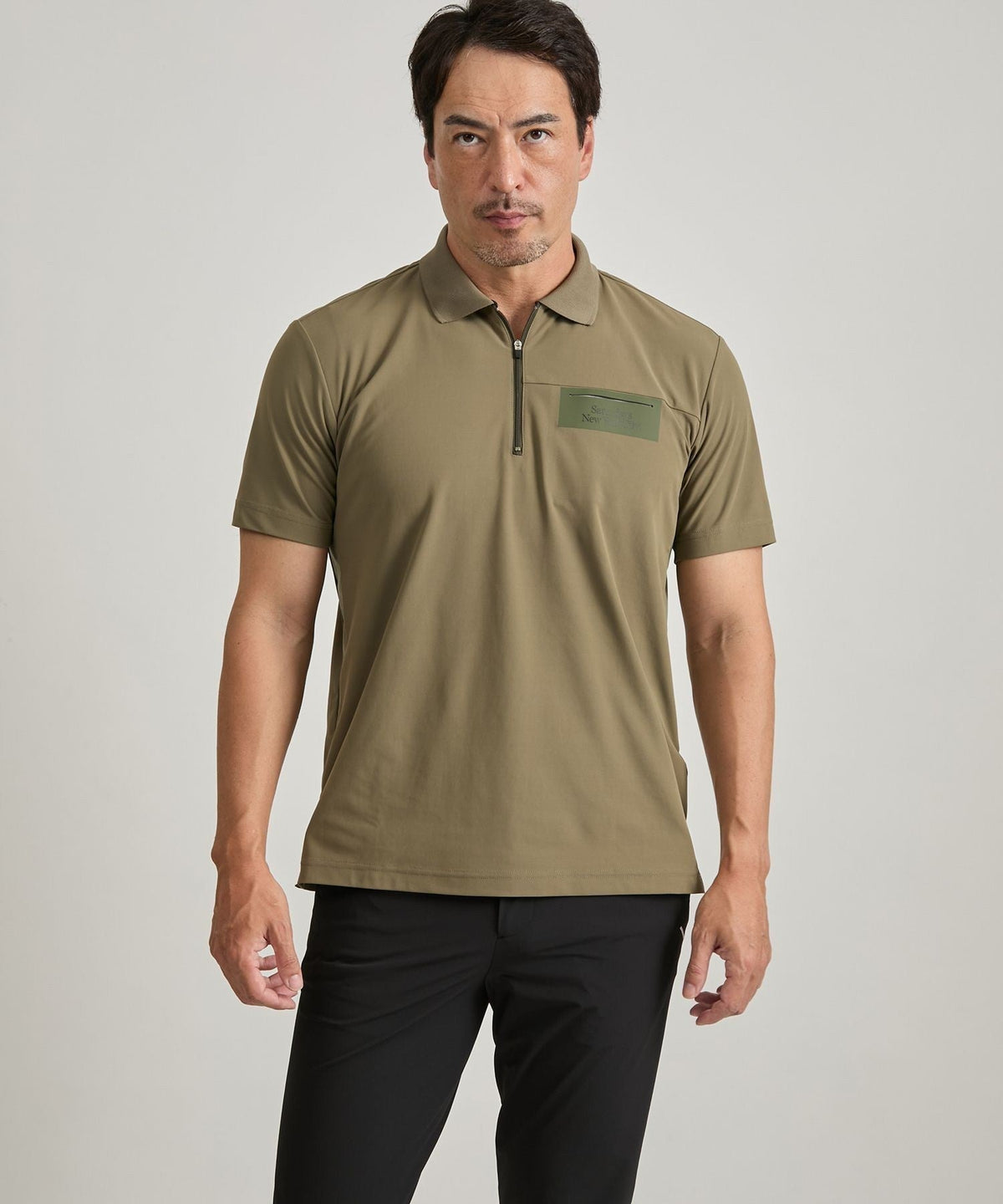 36G MicroPique SS Half Zip Polo