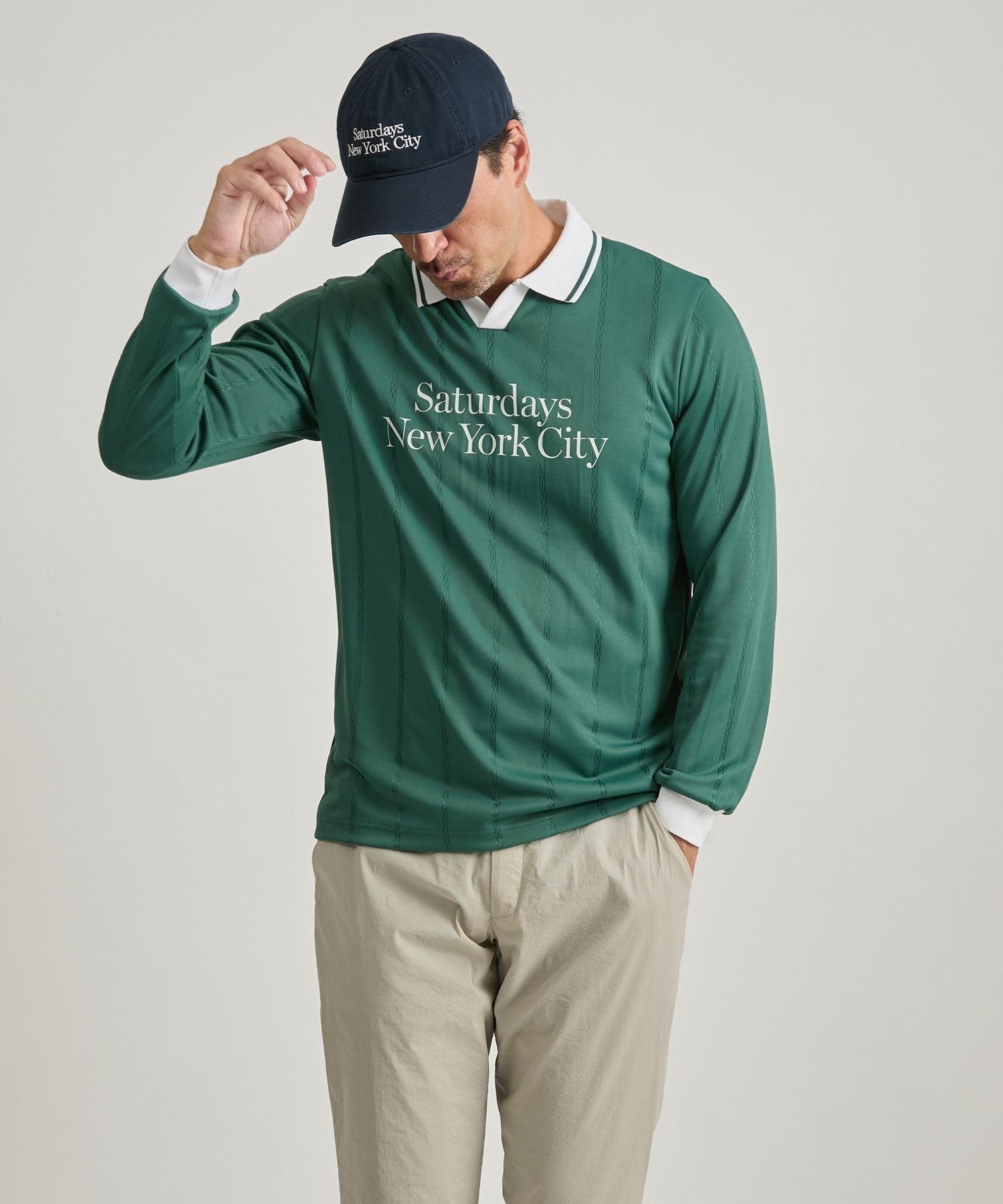 PE Stripe Jacquard LS Shirt