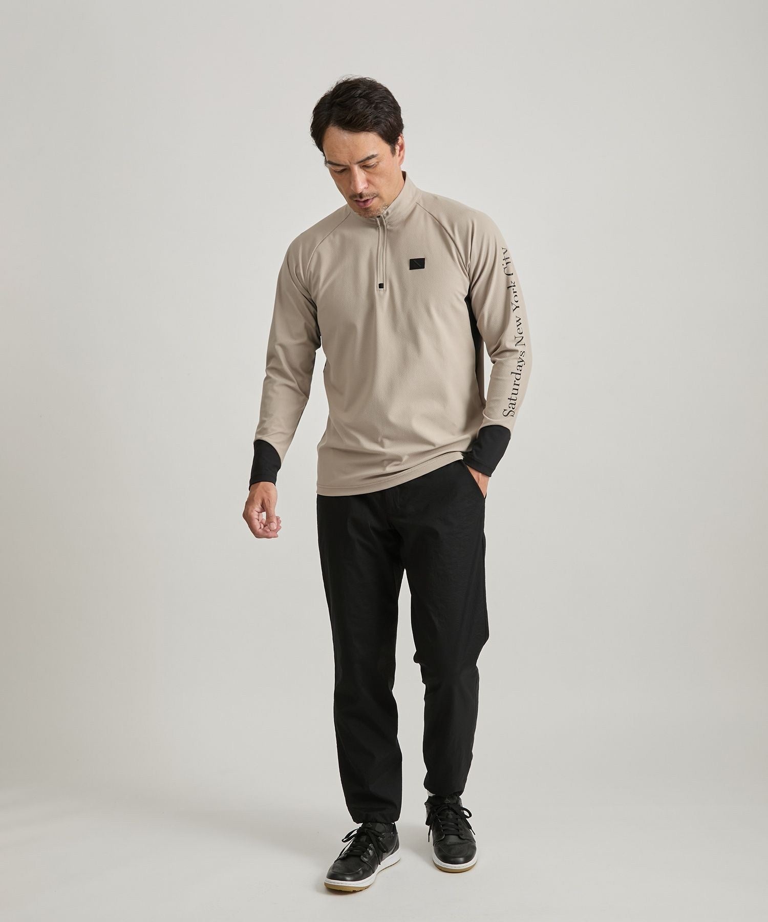3D Tricot Half Zip LS Shirt | Saturdays NYC Japan