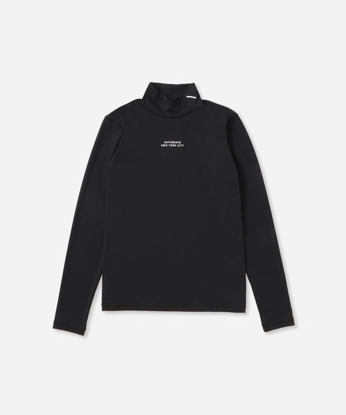 SATURDAYS NEW YORK CITY 半袖モックネック　ブラック　M LS Mockneck Shirt | WOMEN | Saturdays NYC Japan