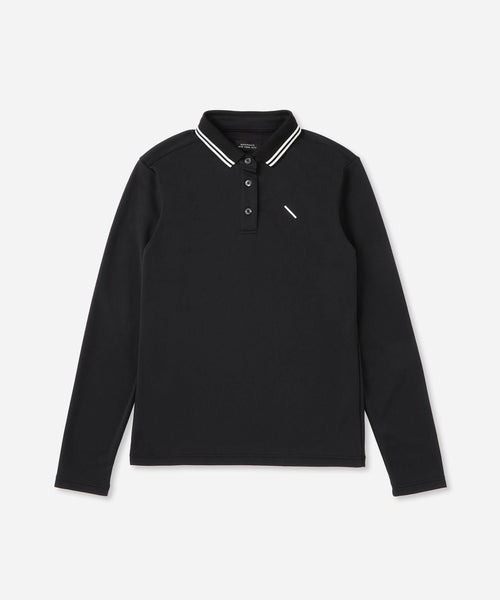 Long Sleeve Polo Golfickers 黒 長袖ポロシャツ M Wear | Golfickers