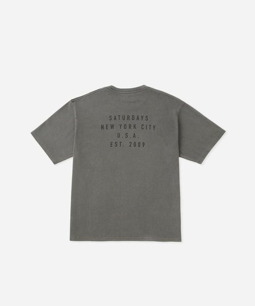 アメリ　グラデーション　Ｔシャツ Pigment dyed Established SS T-Shirt | Saturdays NYC Japan