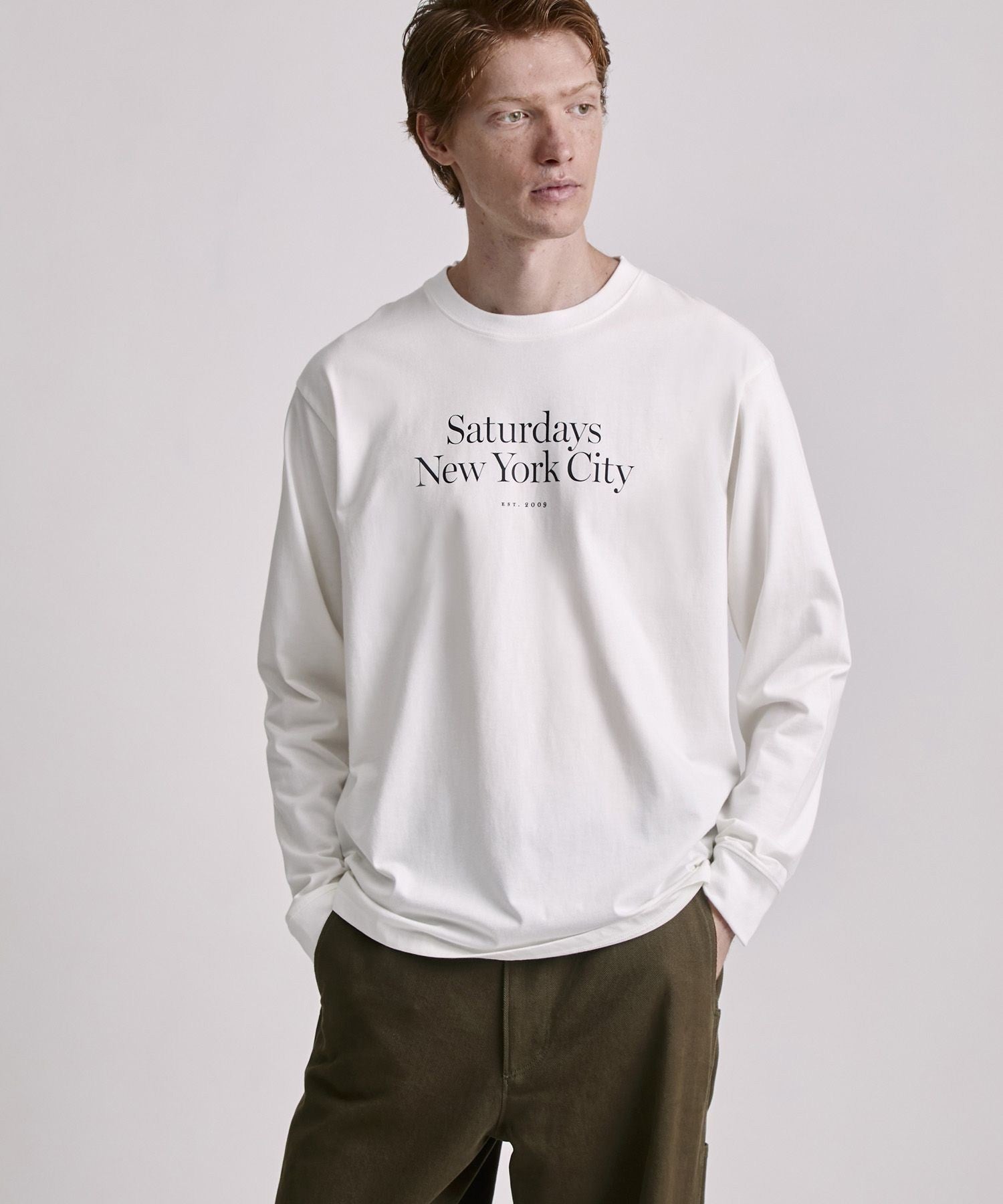 【新品】SATURDAYS NEW YORK CITY　長袖モック　ネイビー　L Stand Collar Half Zip Jacket | Saturdays NYC Japan