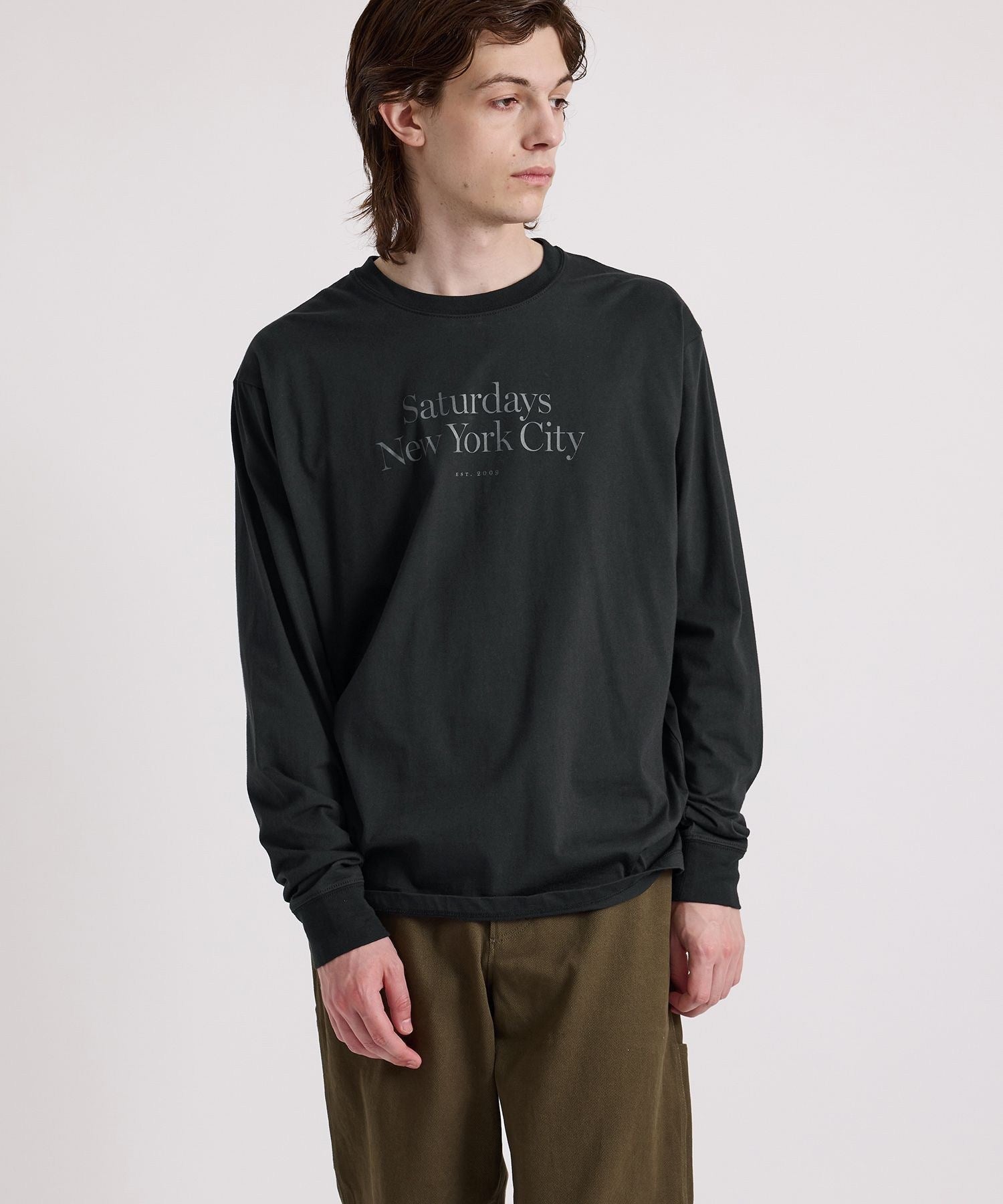 【新品】SATURDAYS NEW YORK CITY　長袖モック　ブラック　M 新品】SATURDAYS NEW YORK CITY 長袖モック ブラックXL