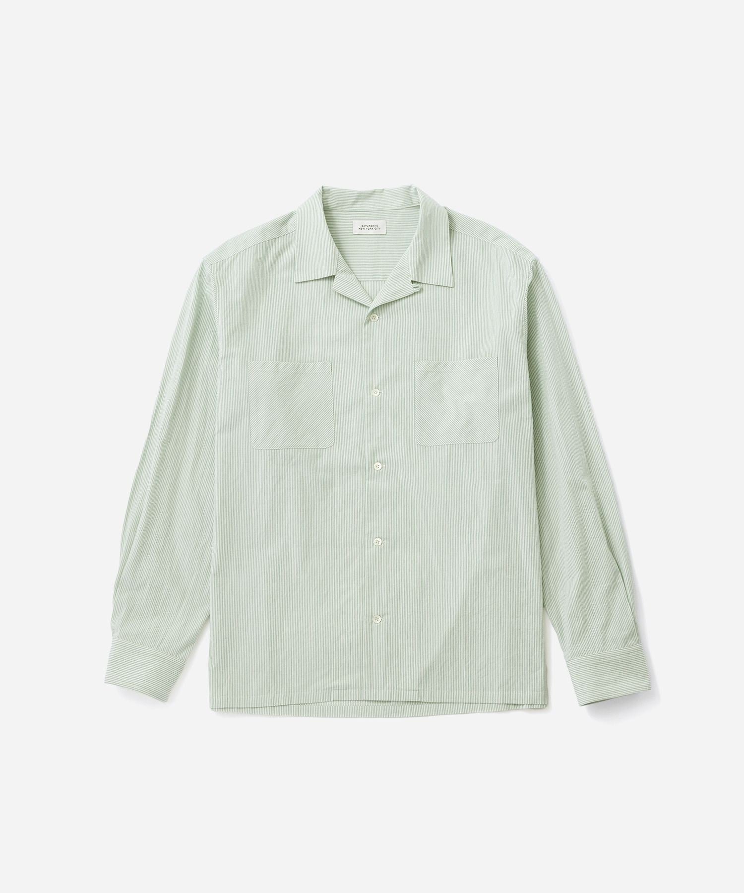 最終お値下げ　nuance stripe opencollar shirt Marco Stripe Open Collar Shirt | Saturdays NYC Japan