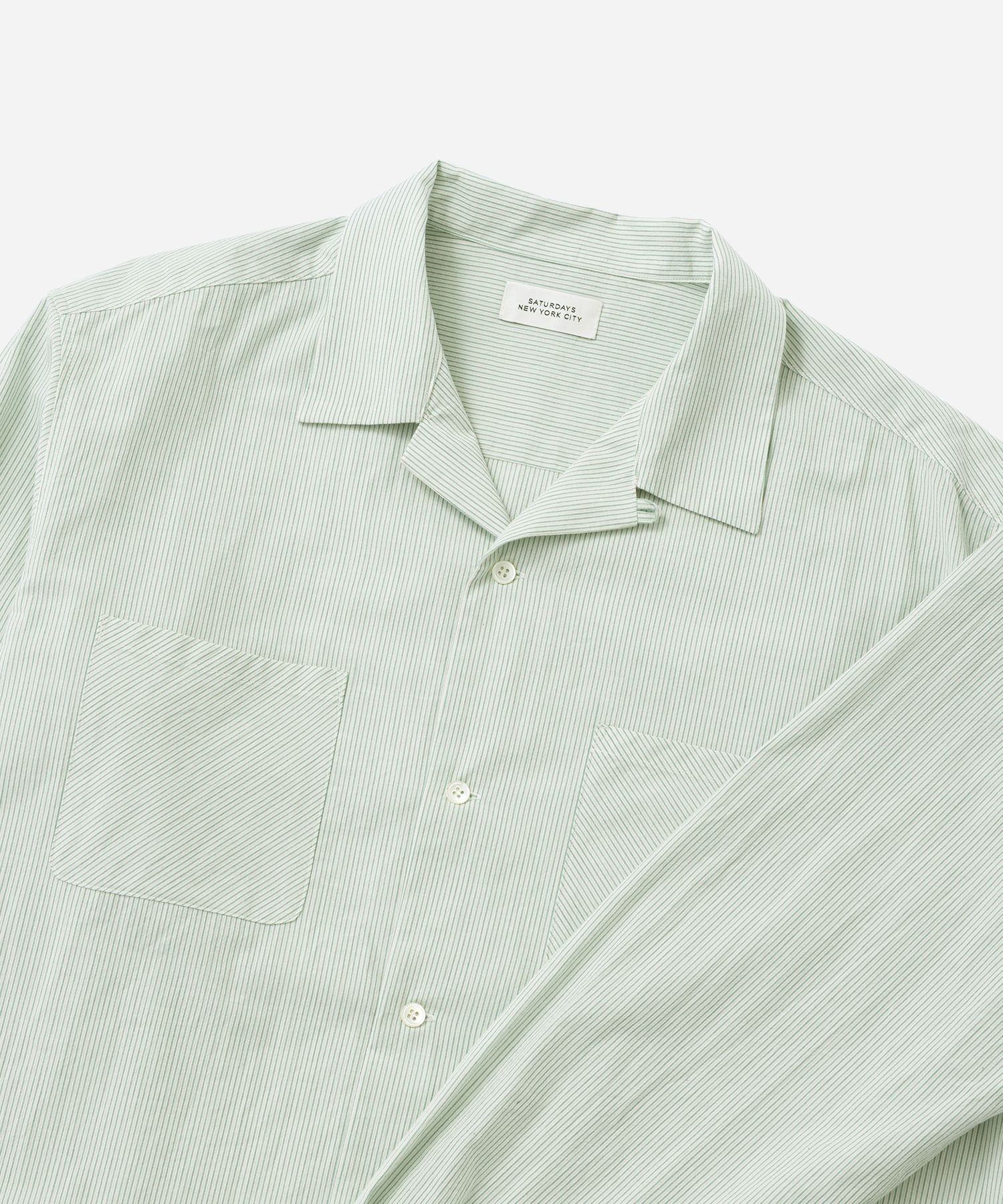 Marco Stripe Open Collar Shirt | Saturdays NYC Japan