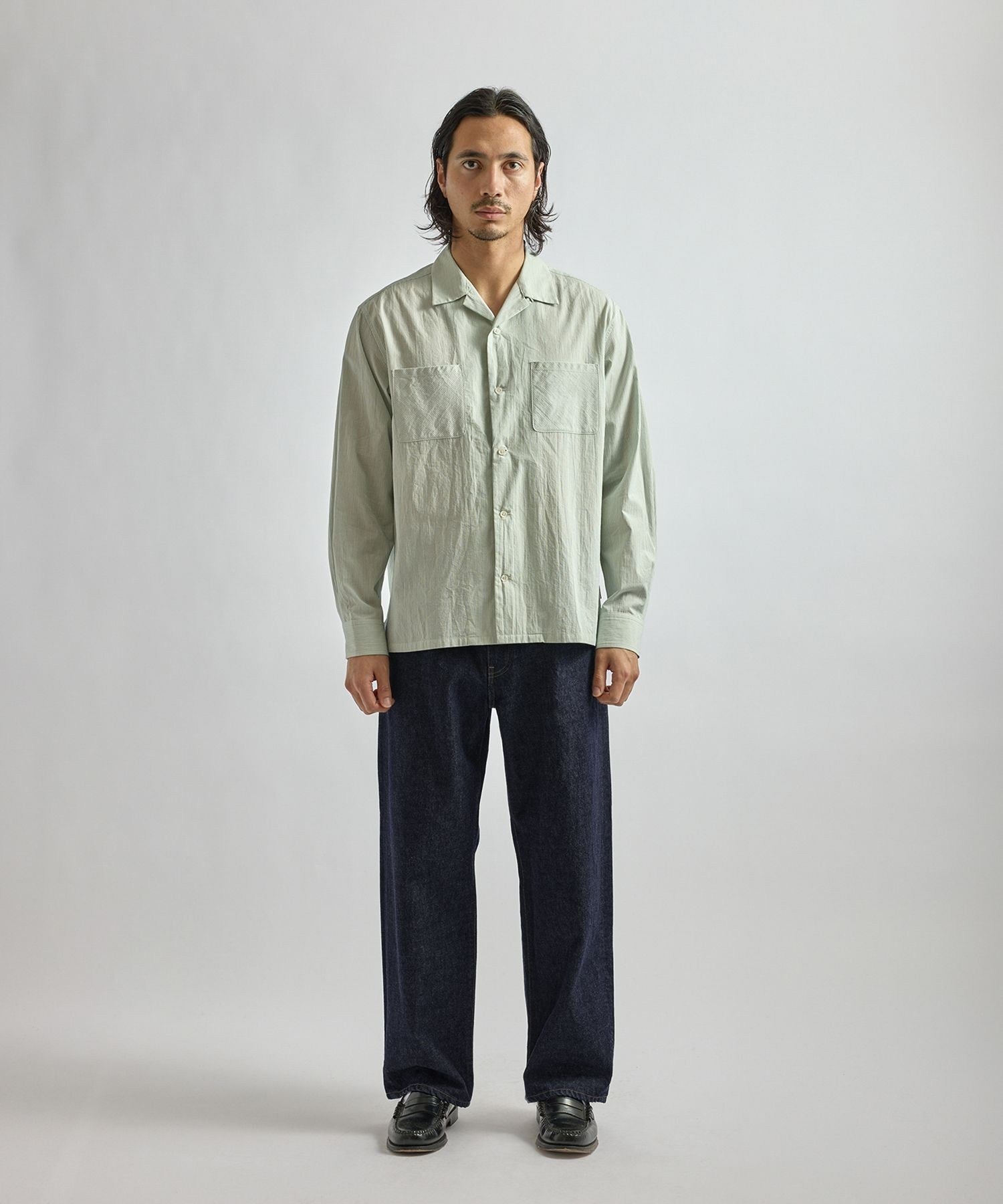 Marco Stripe Open Collar Shirt | Saturdays NYC Japan