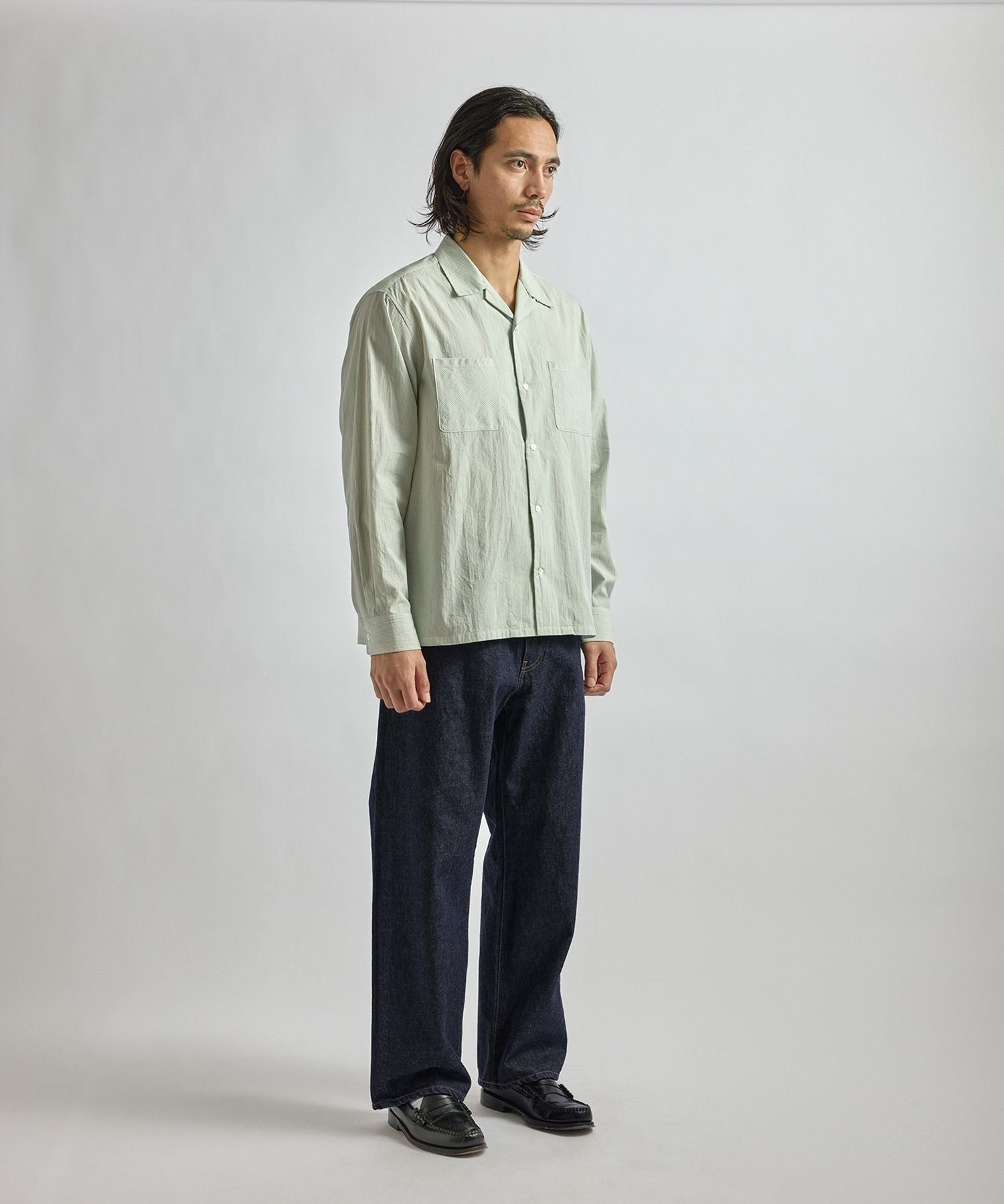 Marco Stripe Open Collar Shirt | Saturdays NYC Japan