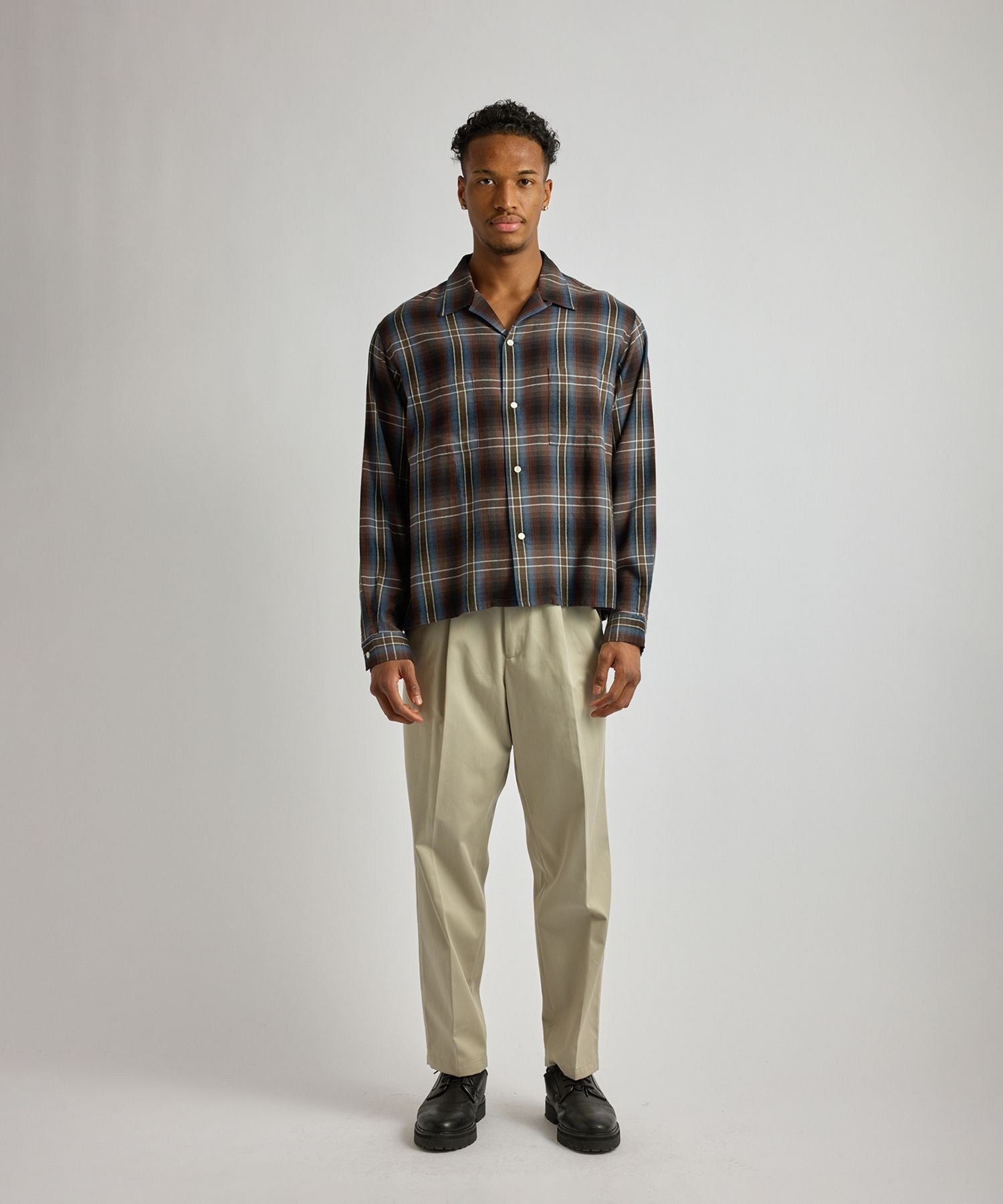 Marco Vintage Check LS Open Collar Shirt