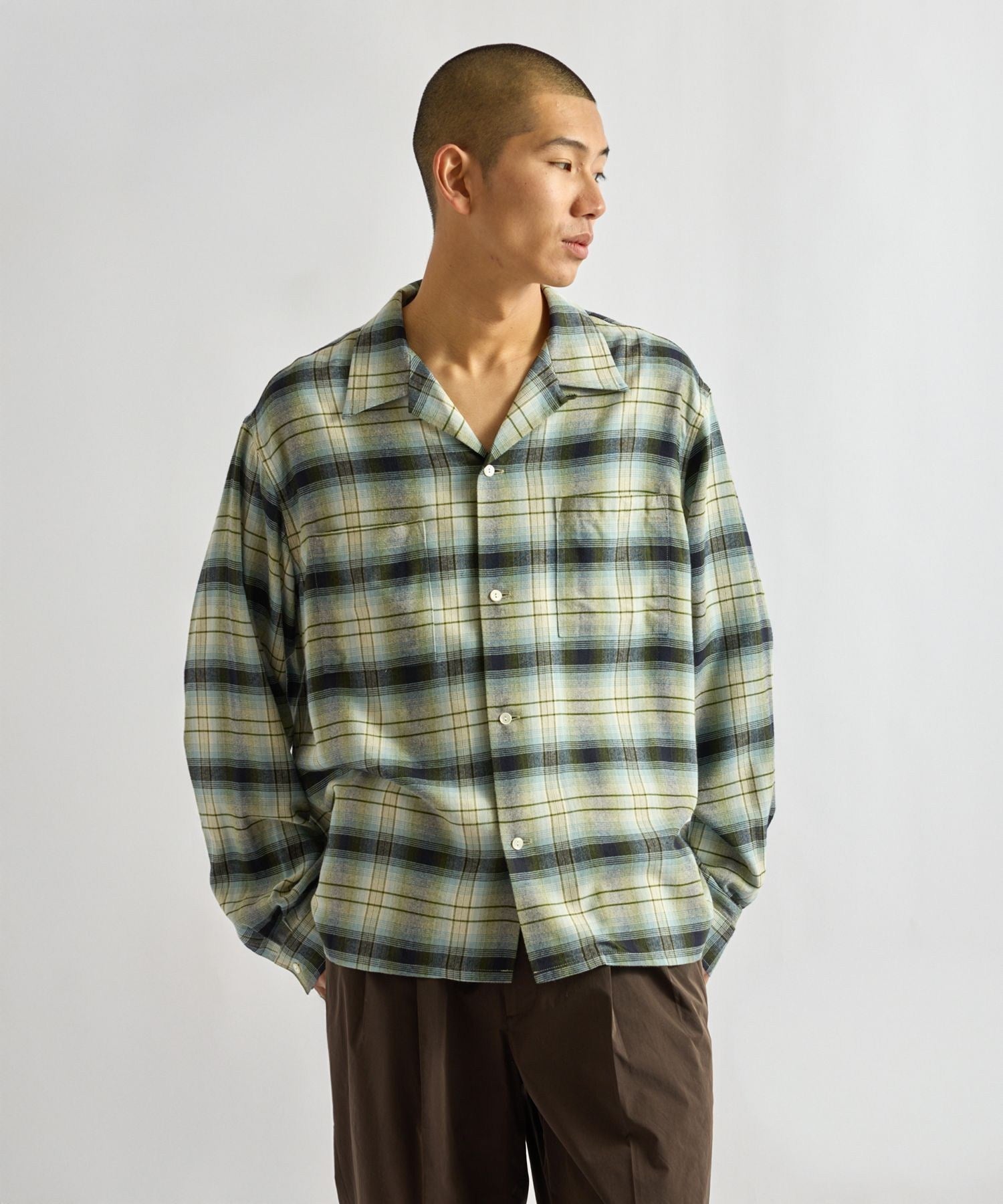 Marco Vintage Check LS Open Collar Shirt