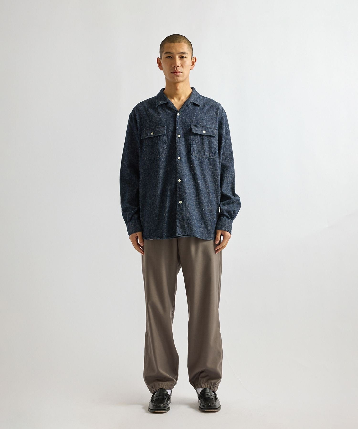 Hanley LS Open Collar Shirt