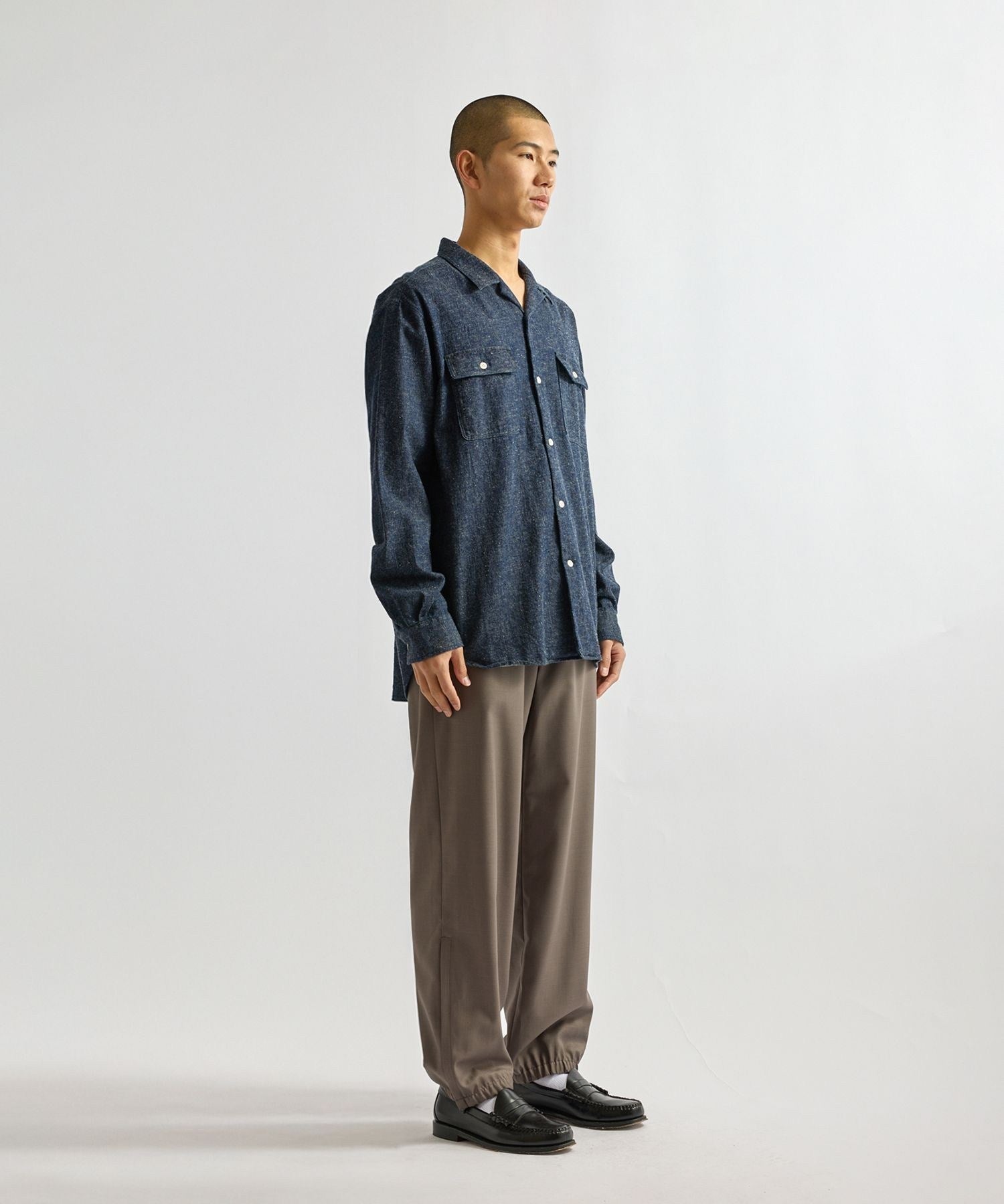 Hanley LS Open Collar Shirt