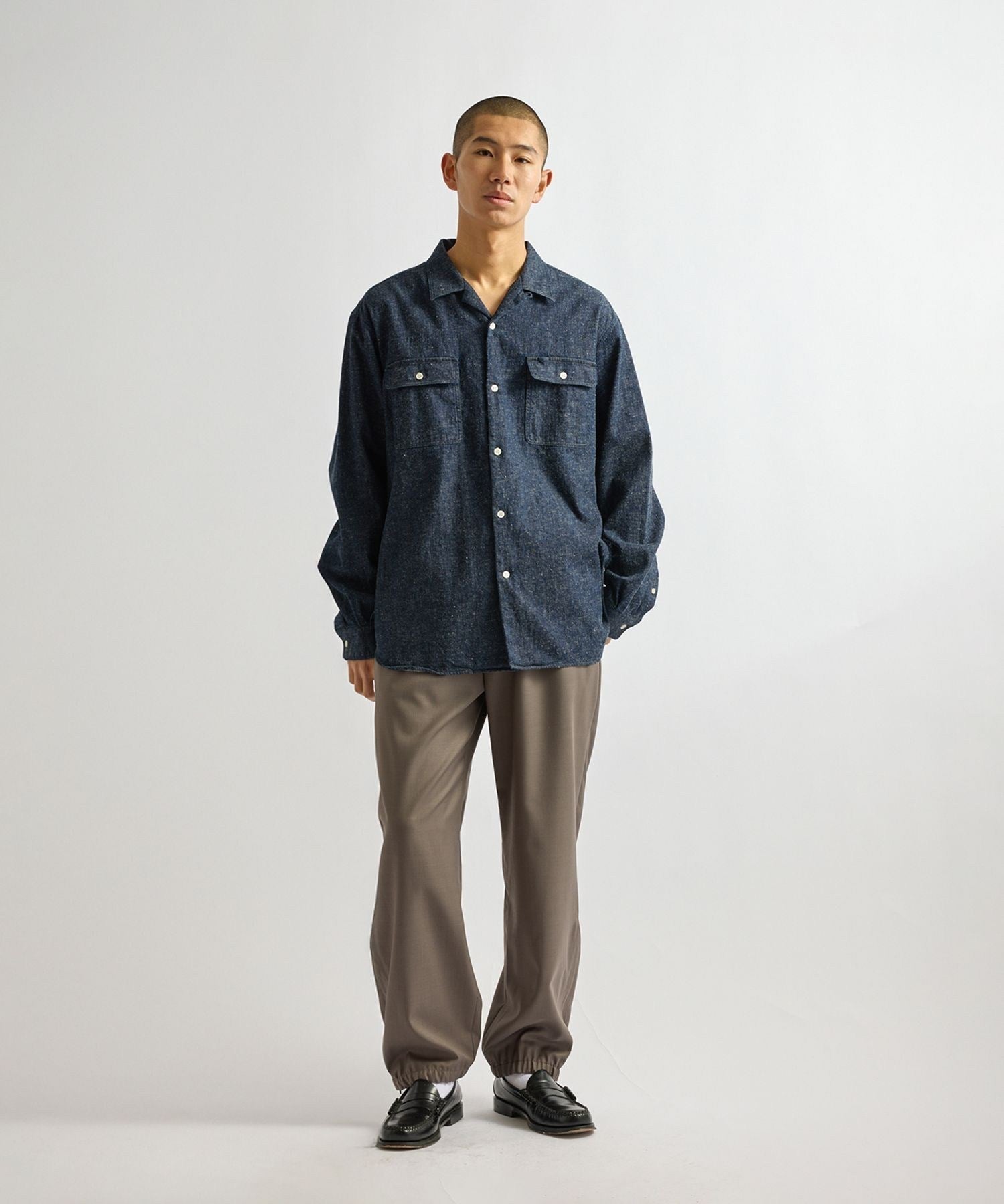 Hanley LS Open Collar Shirt